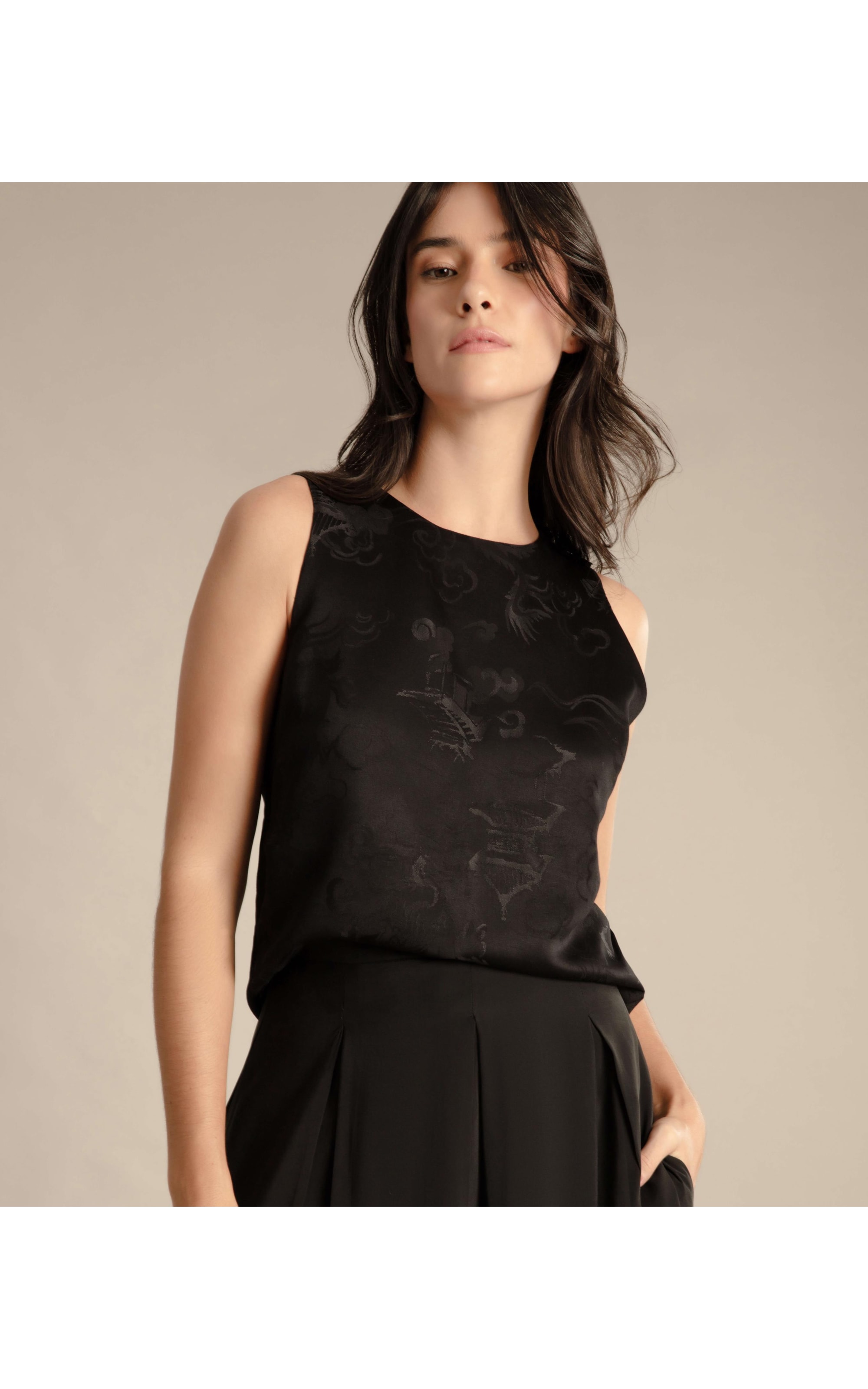 Regata Oda Jacquard Preto