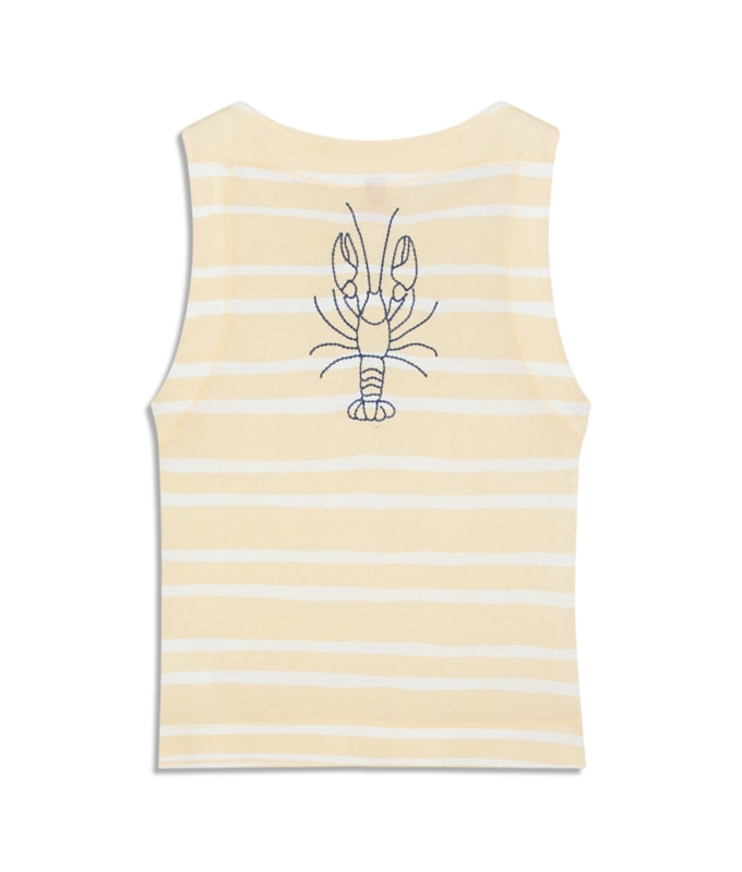 Regata Paula Estampa Bluejay Amarelo
