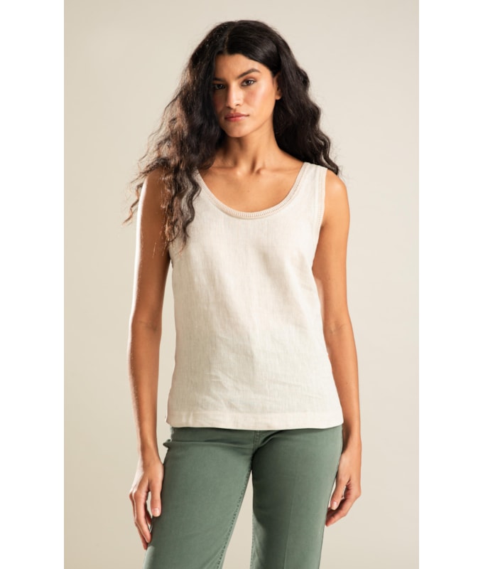 Regata Puro Linho Lona  Natural