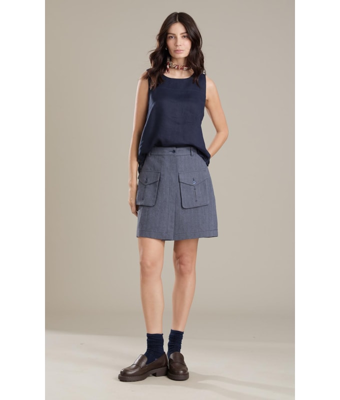 Regata  Puro Linho Melinda Dark Navy