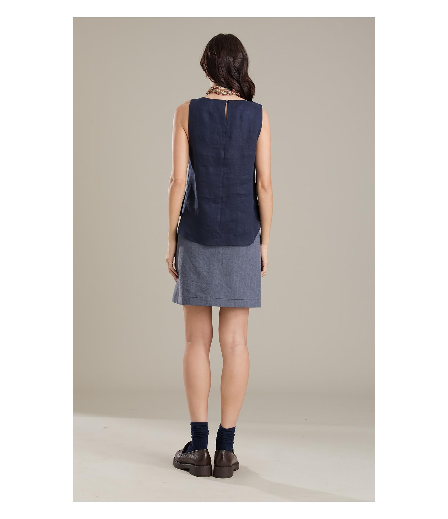 Regata  Puro Linho Melinda Dark Navy