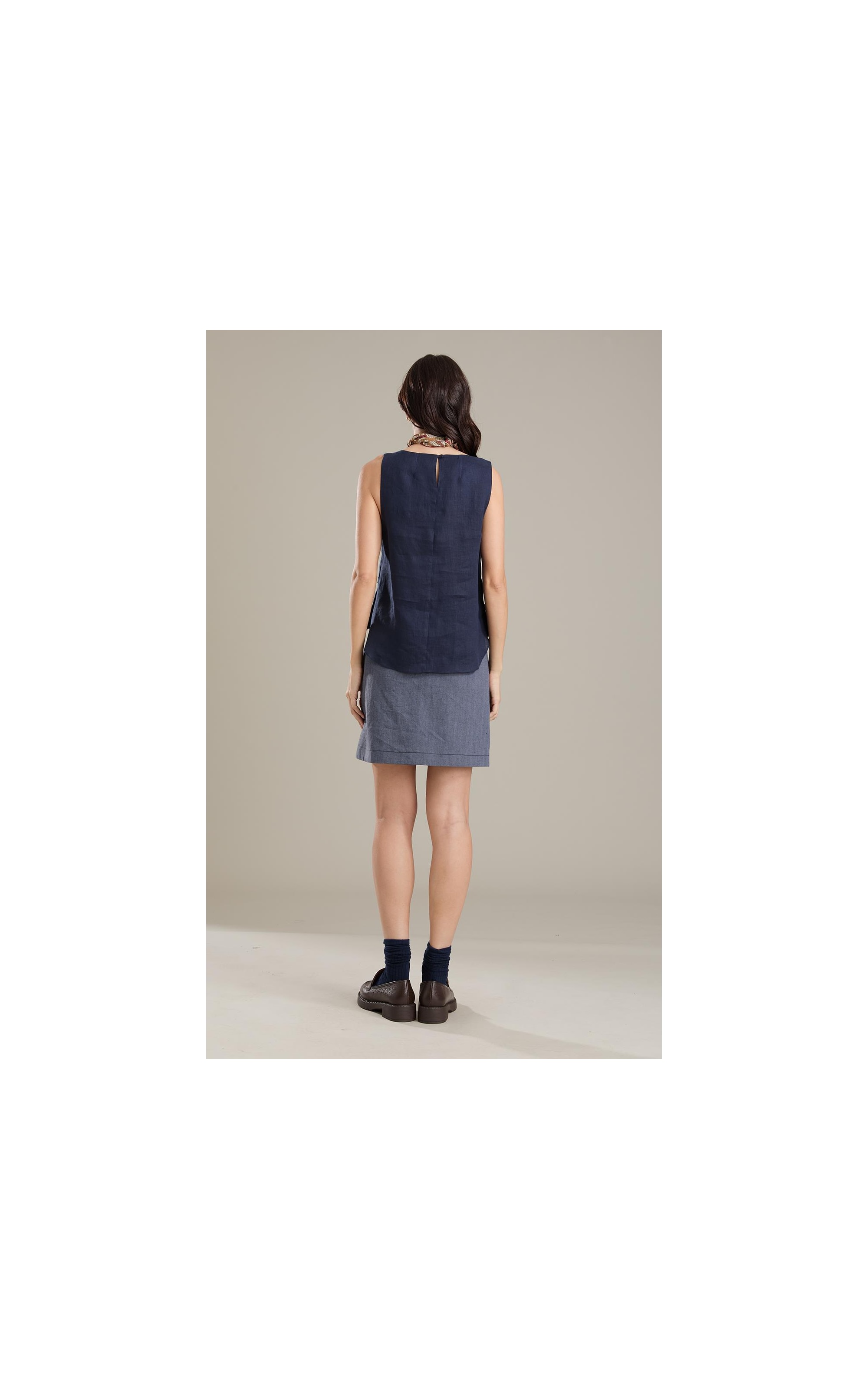 Regata  Puro Linho Melinda Dark Navy