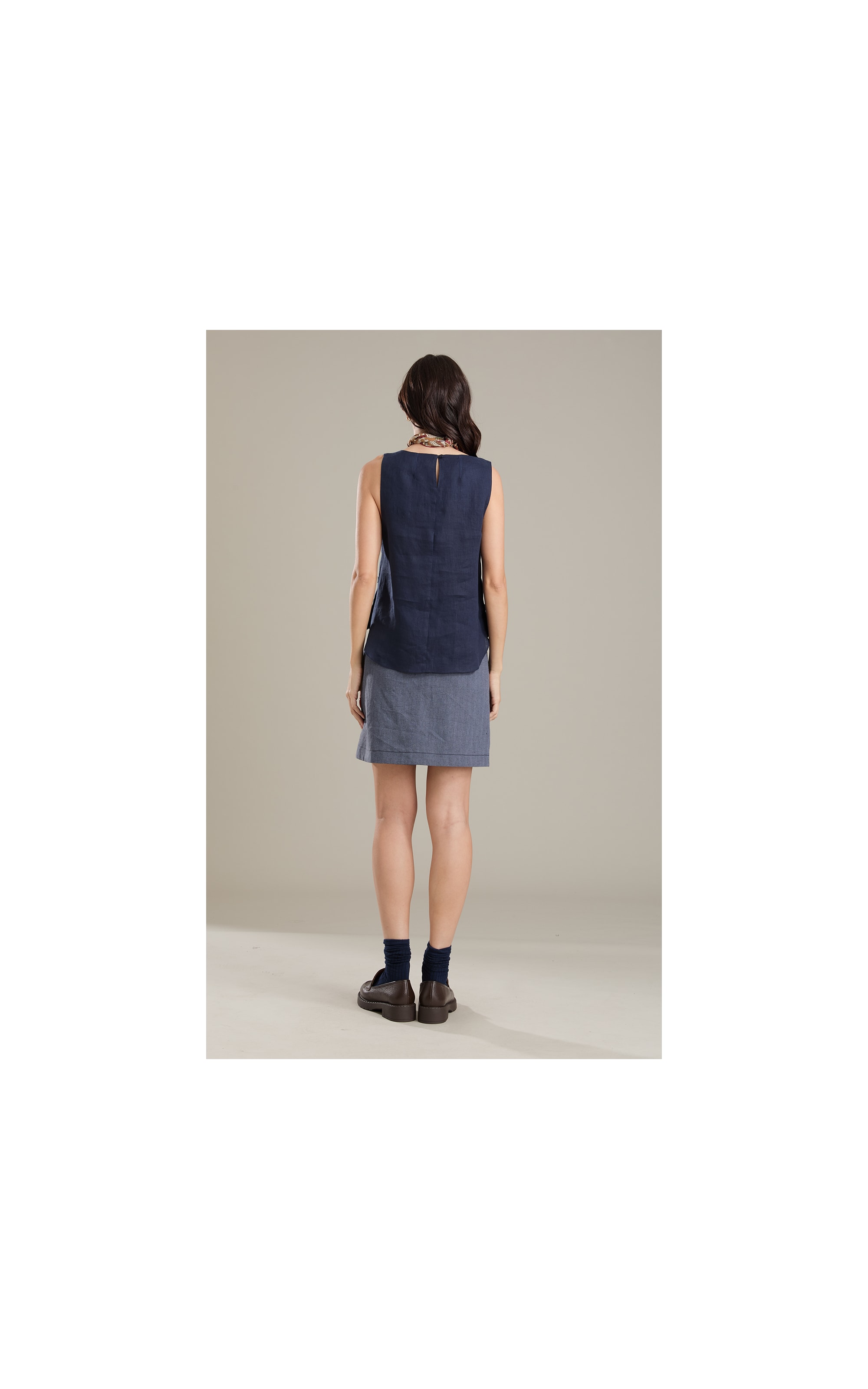 Regata  Puro Linho Melinda Dark Navy