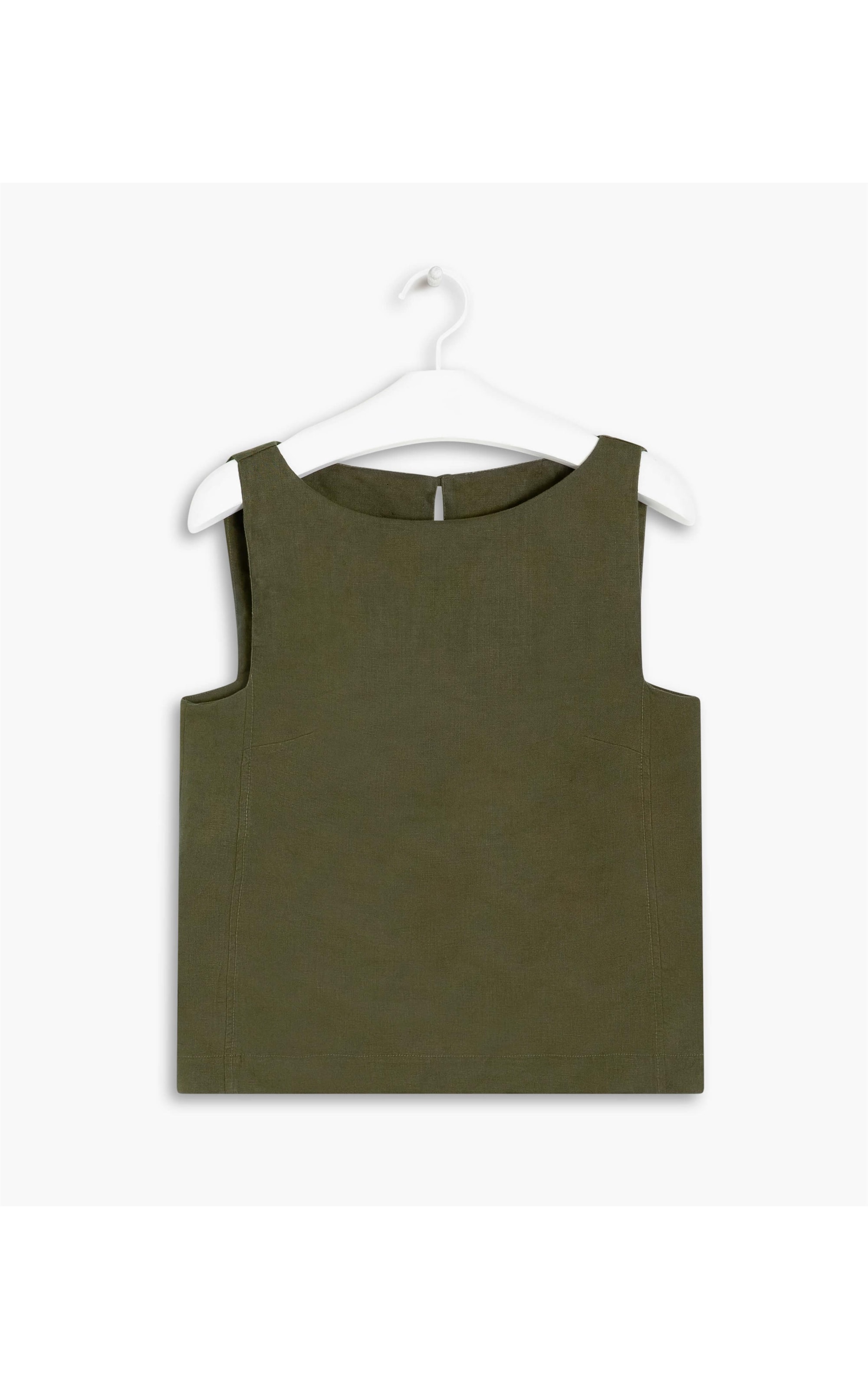 Regata  Puro Linho  Romã Verde Militar
