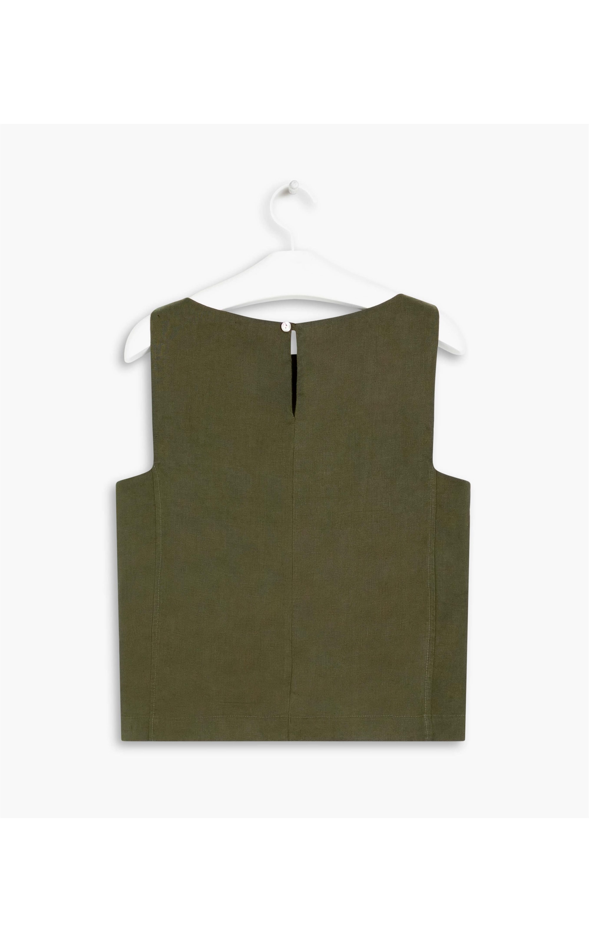 Regata  Puro Linho  Romã Verde Militar