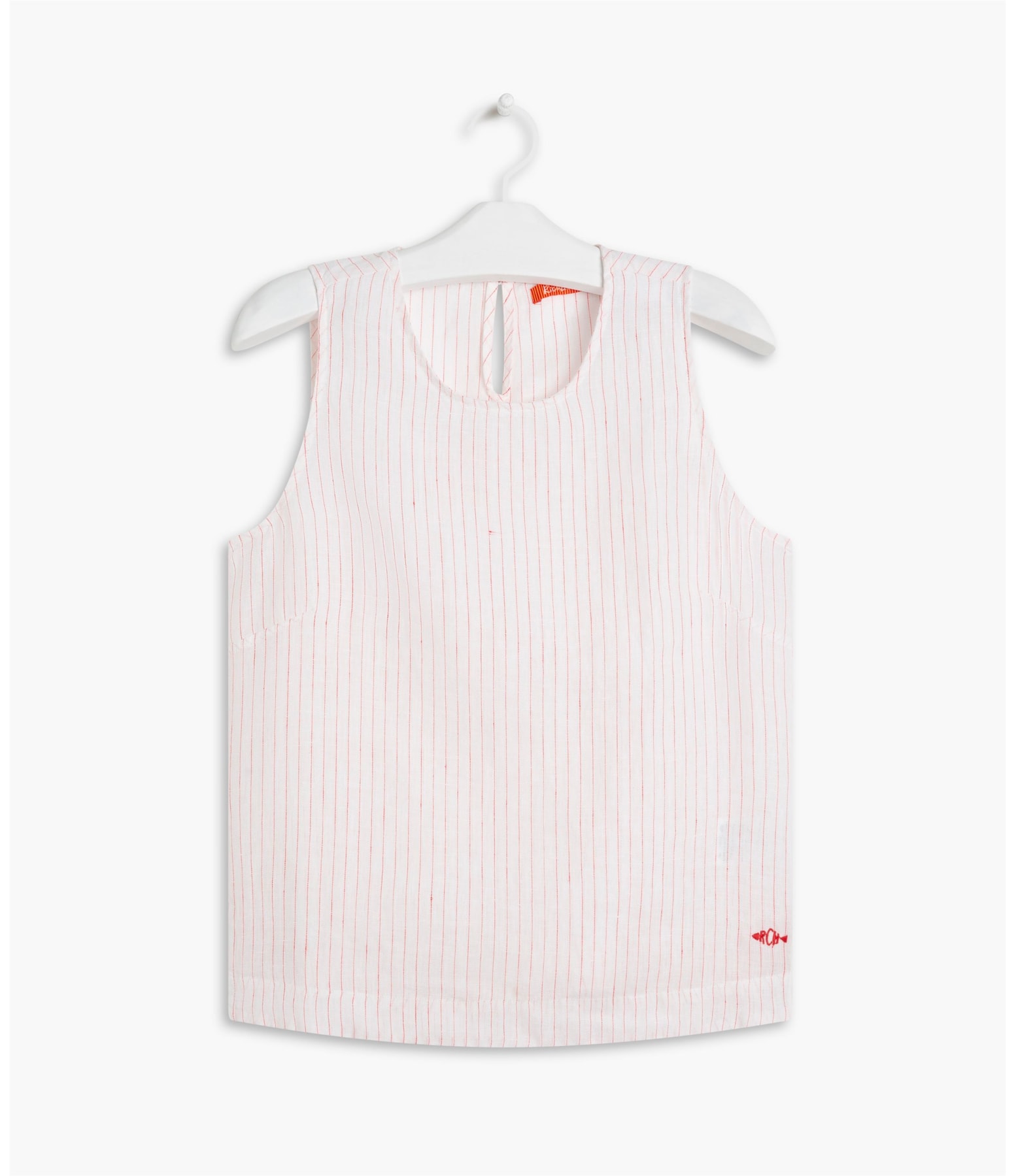 Regata  Puro Linho Vitoria Stripe  Ft Vermelho
