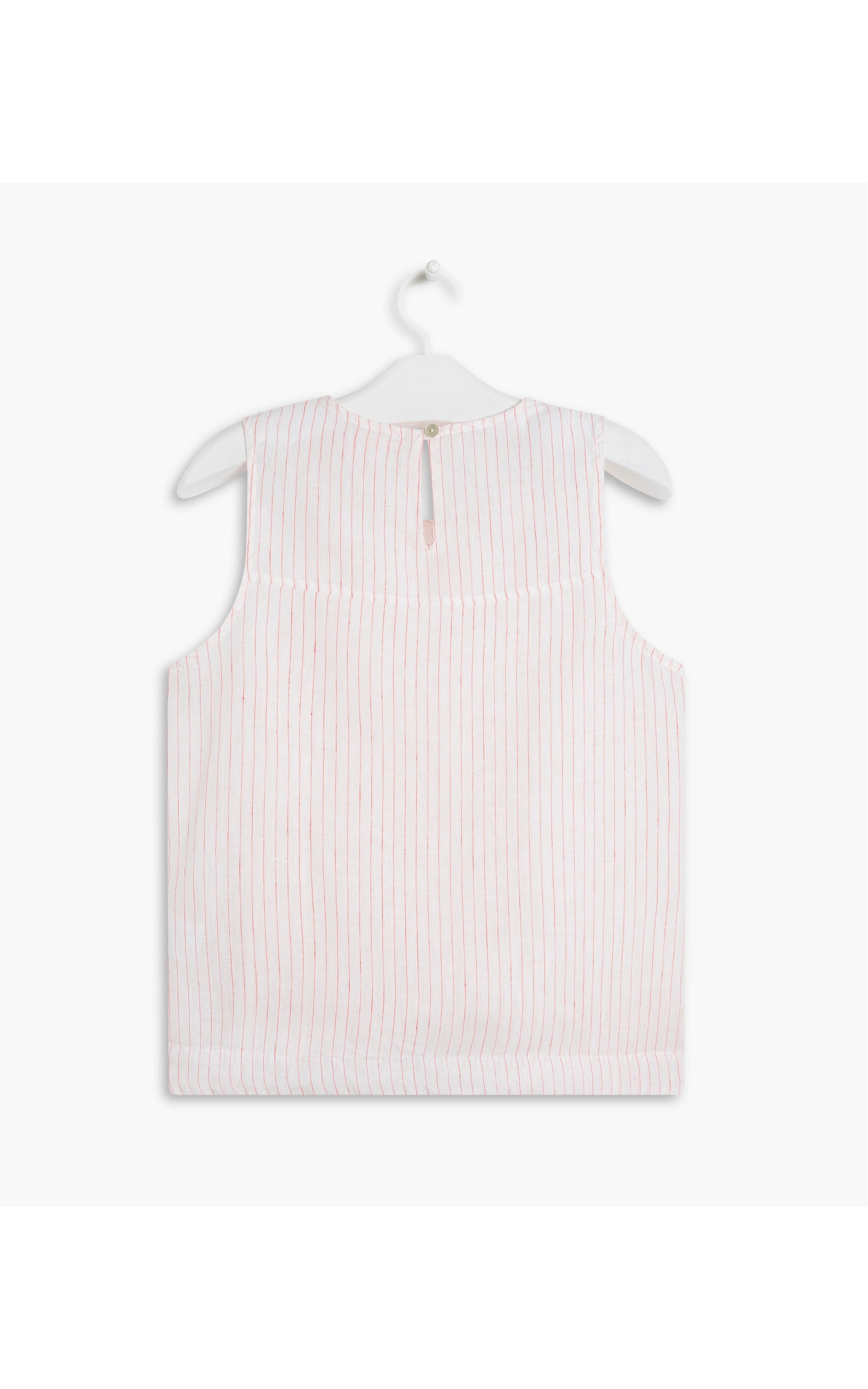 Regata  Puro Linho Vitoria Stripe  Ft Vermelho