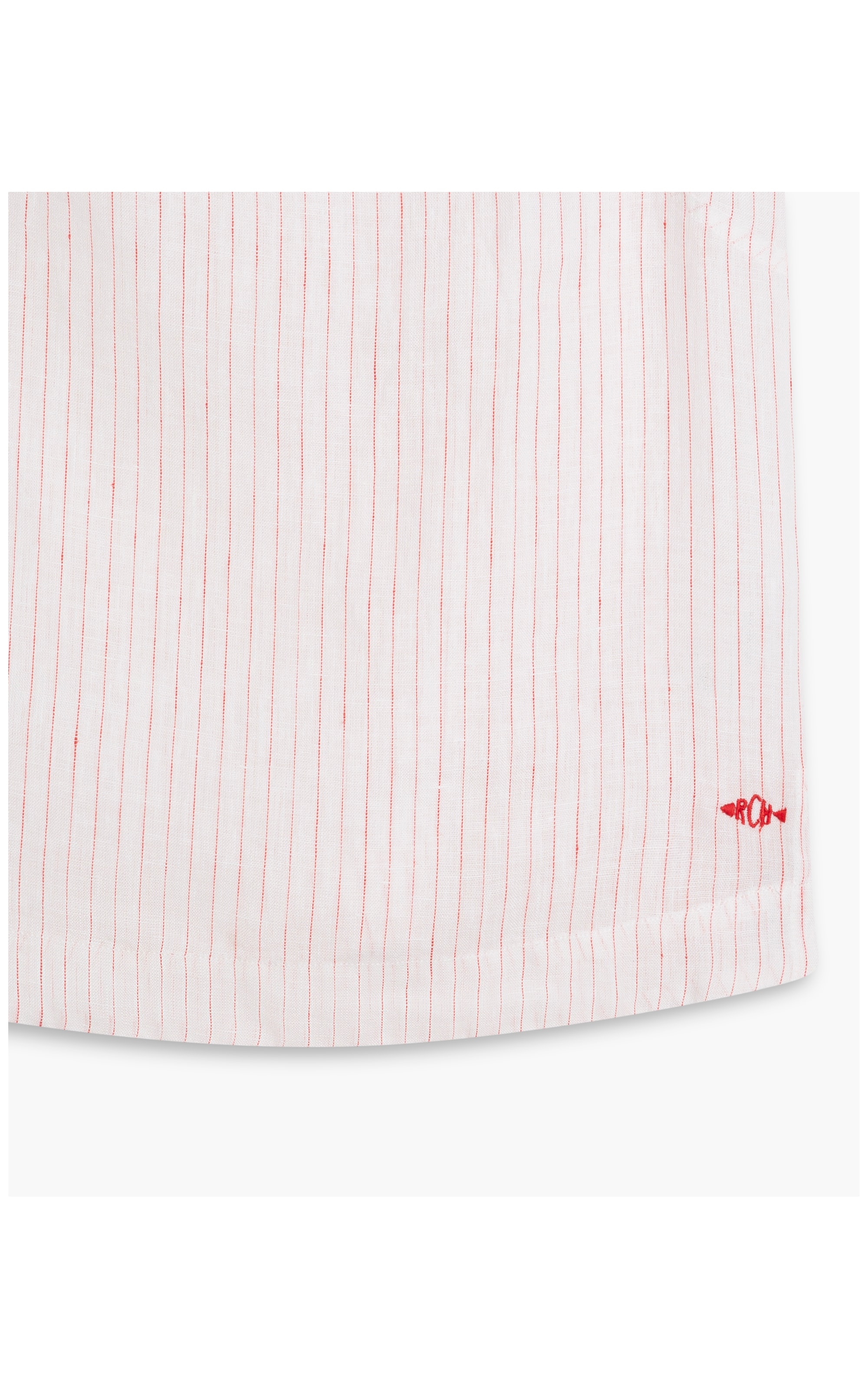 Regata  Puro Linho Vitoria Stripe  Ft Vermelho
