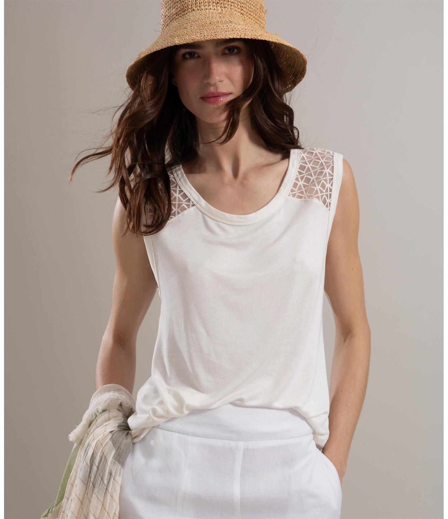 Regata Rosa Renda Off White