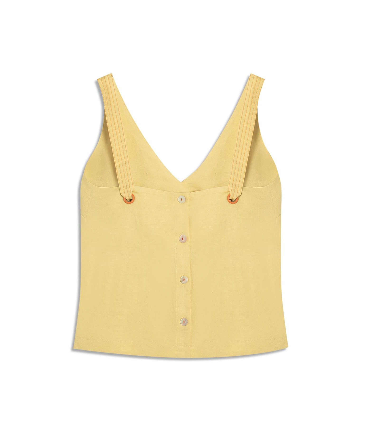 Regata Simas Linho Blend Amarelo Claro