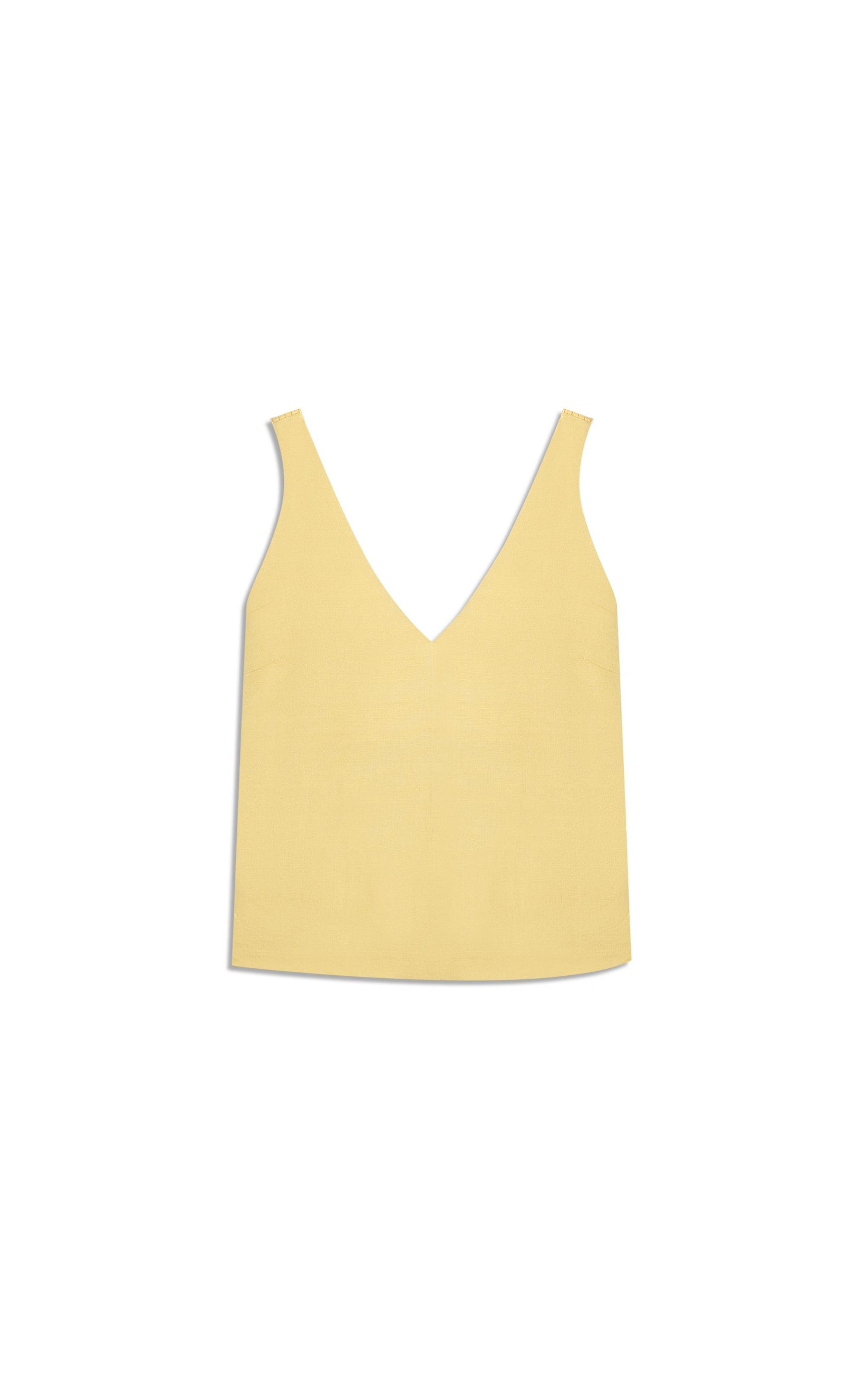 Regata Simas Linho Blend Amarelo Claro