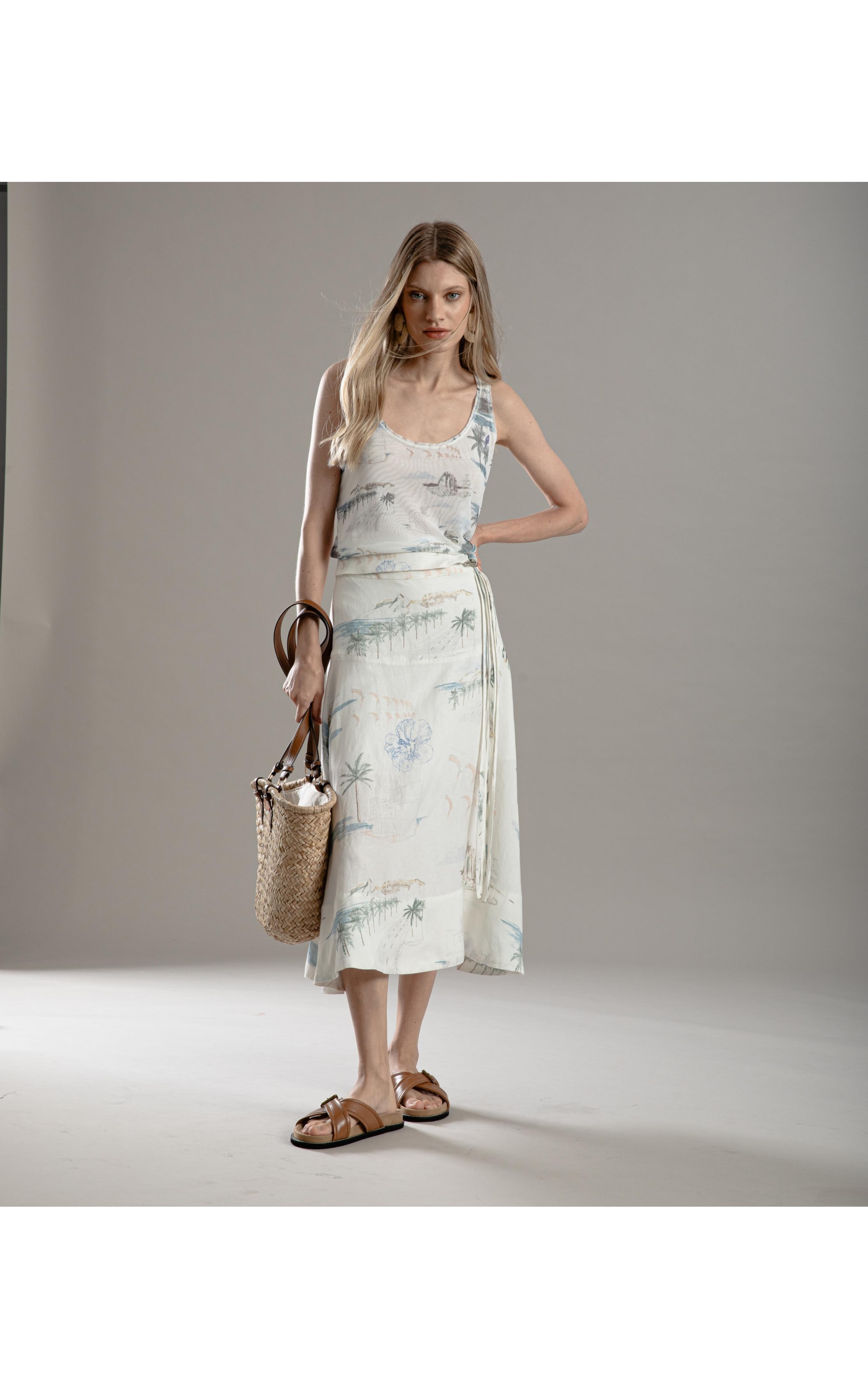 Regata Sofia Tule Est.Spots Branco