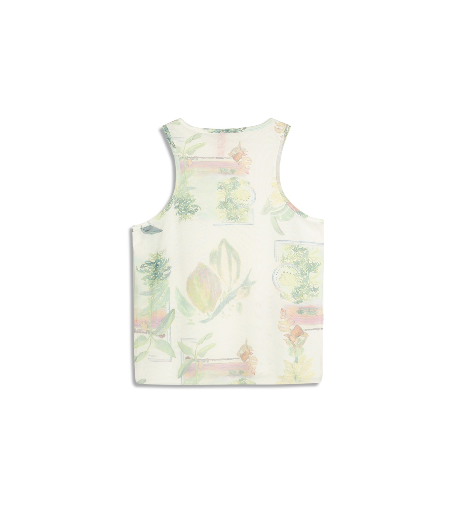 Regata Sofia Tule Estampa Listra Flor Branco