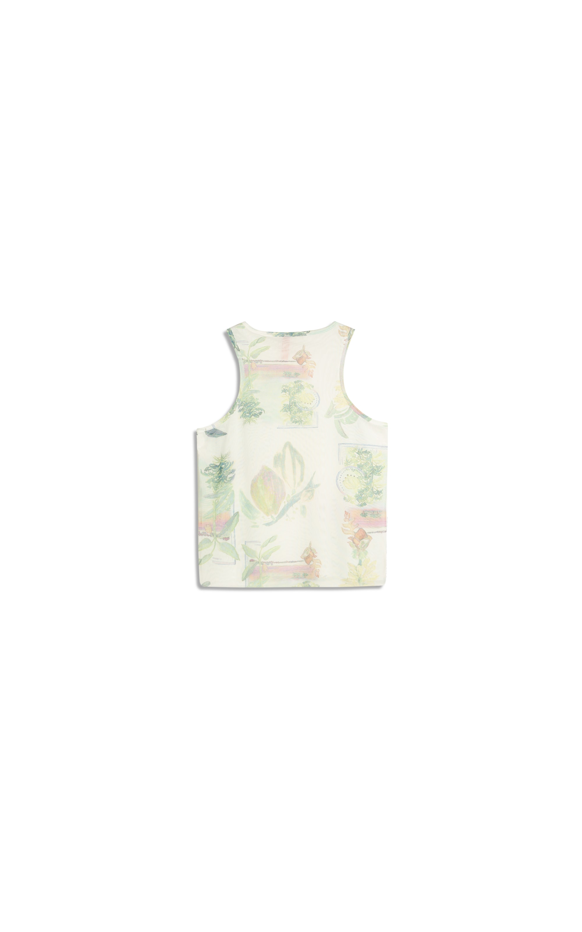 Regata Sofia Tule Estampa Listra Flor Branco