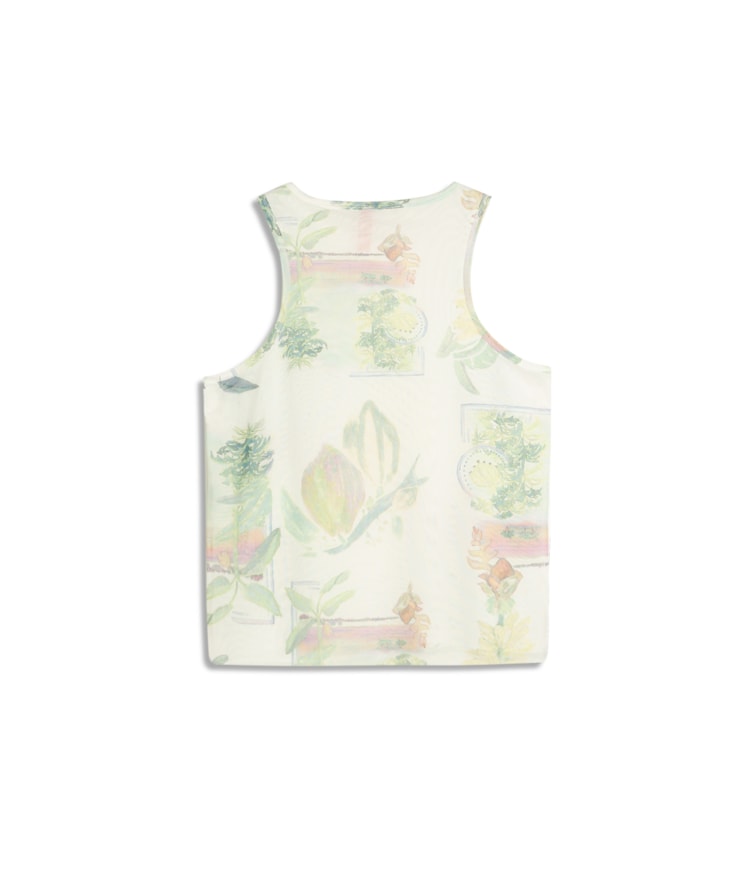 Regata Sofia Tule Estampa Listra Flor Branco