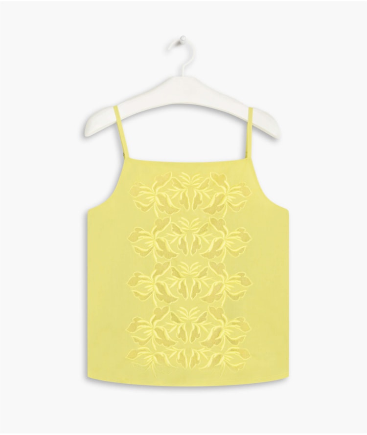  Regata Tessa Bordada Amarelo Claro