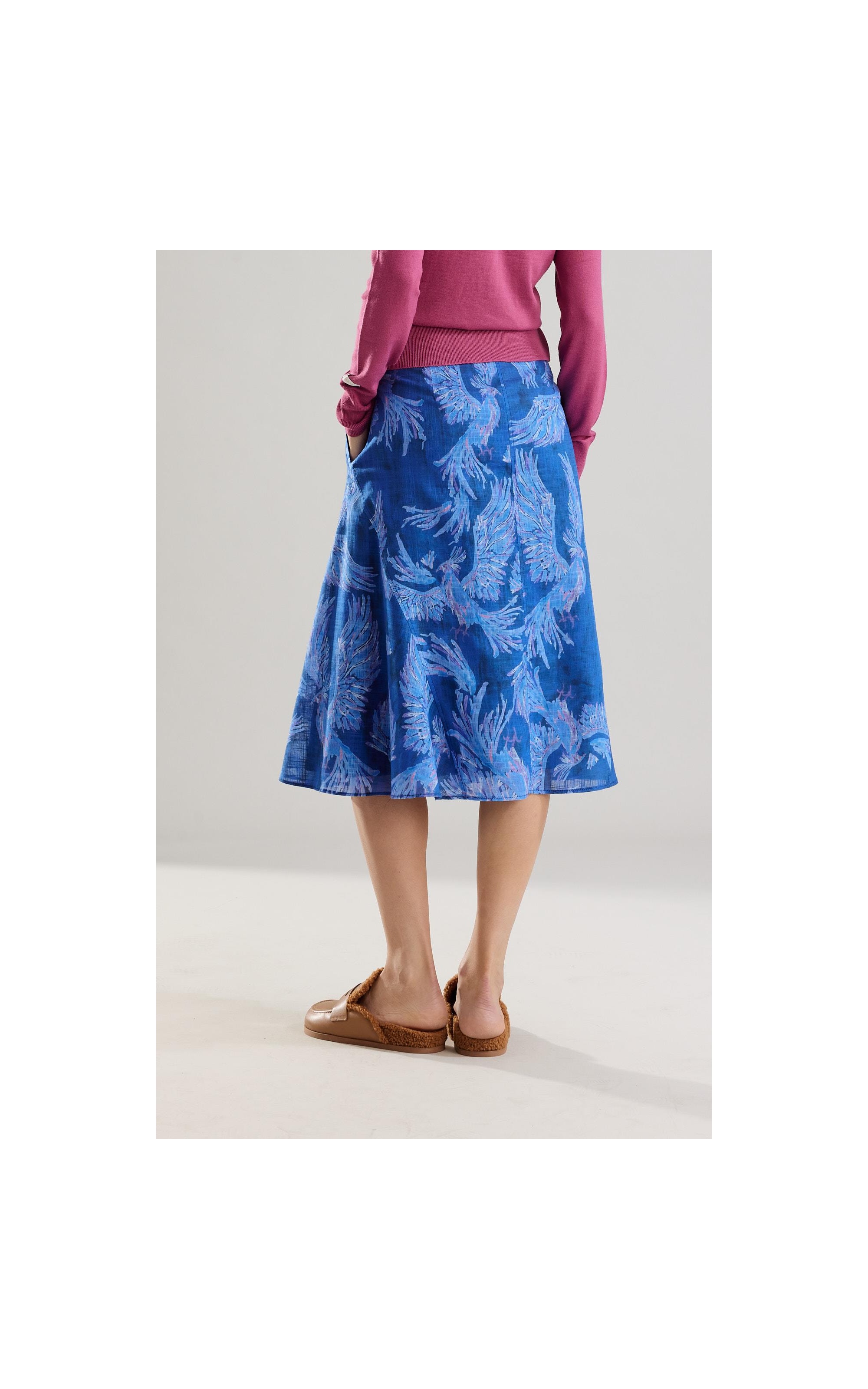 Saia Aias Algodao Marinho