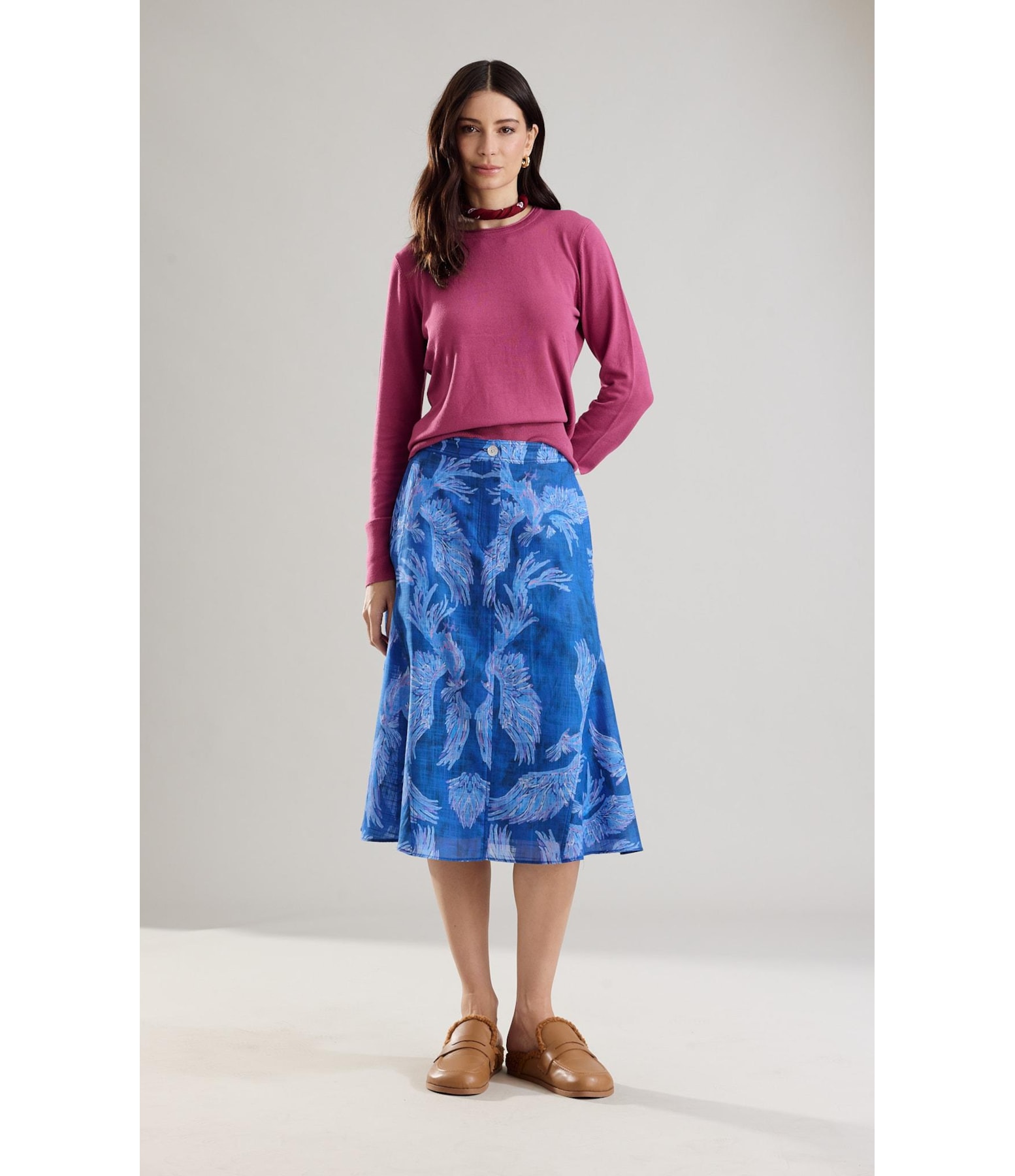 Saia Aias Algodao Marinho