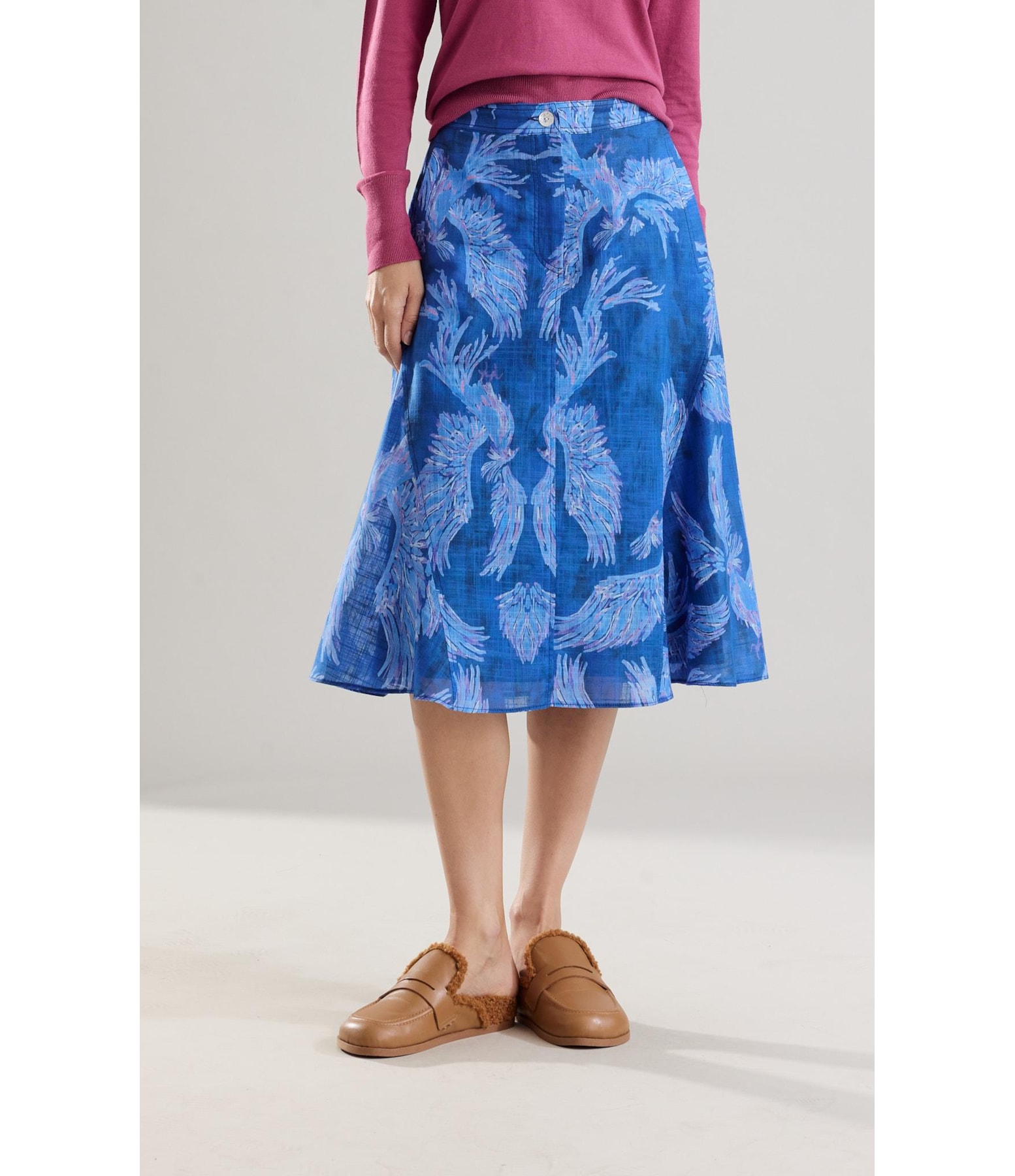 Saia Aias Algodao Marinho