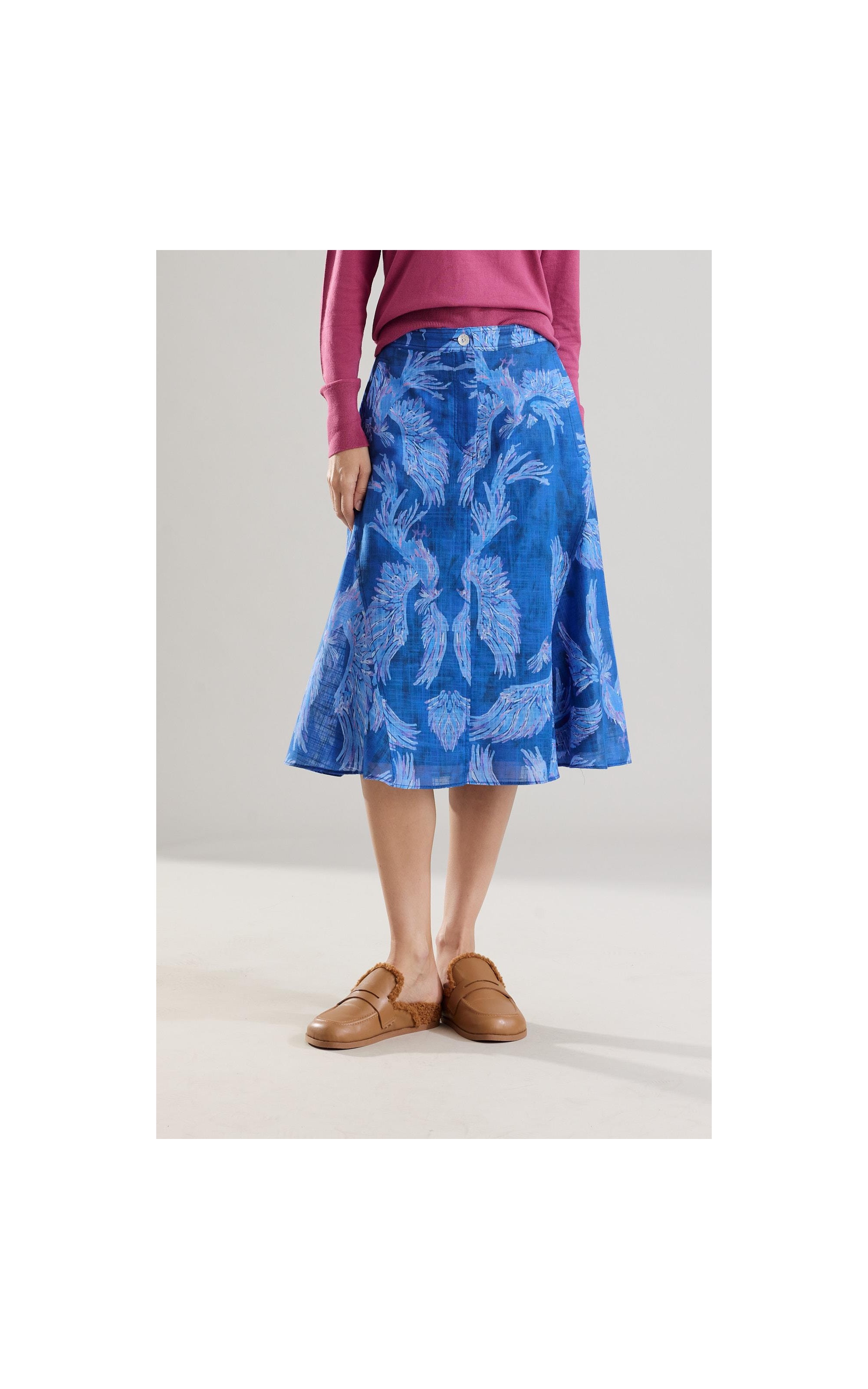 Saia Aias Algodao Marinho