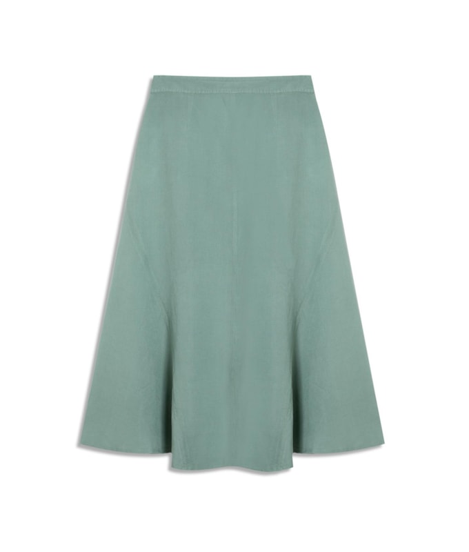 Saia Aias Linho Liso Verde Claro