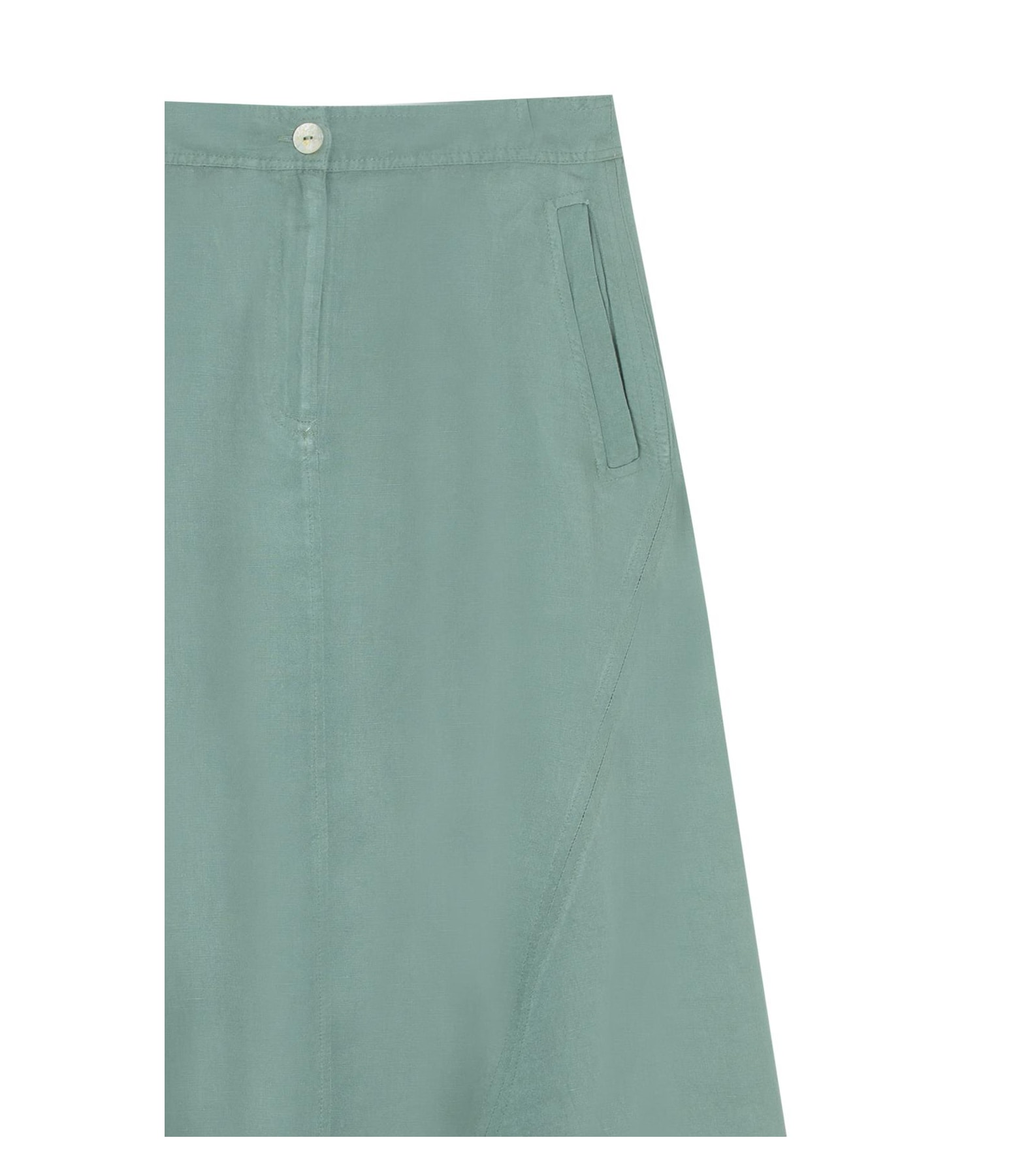Saia Aias Linho Liso Verde Claro