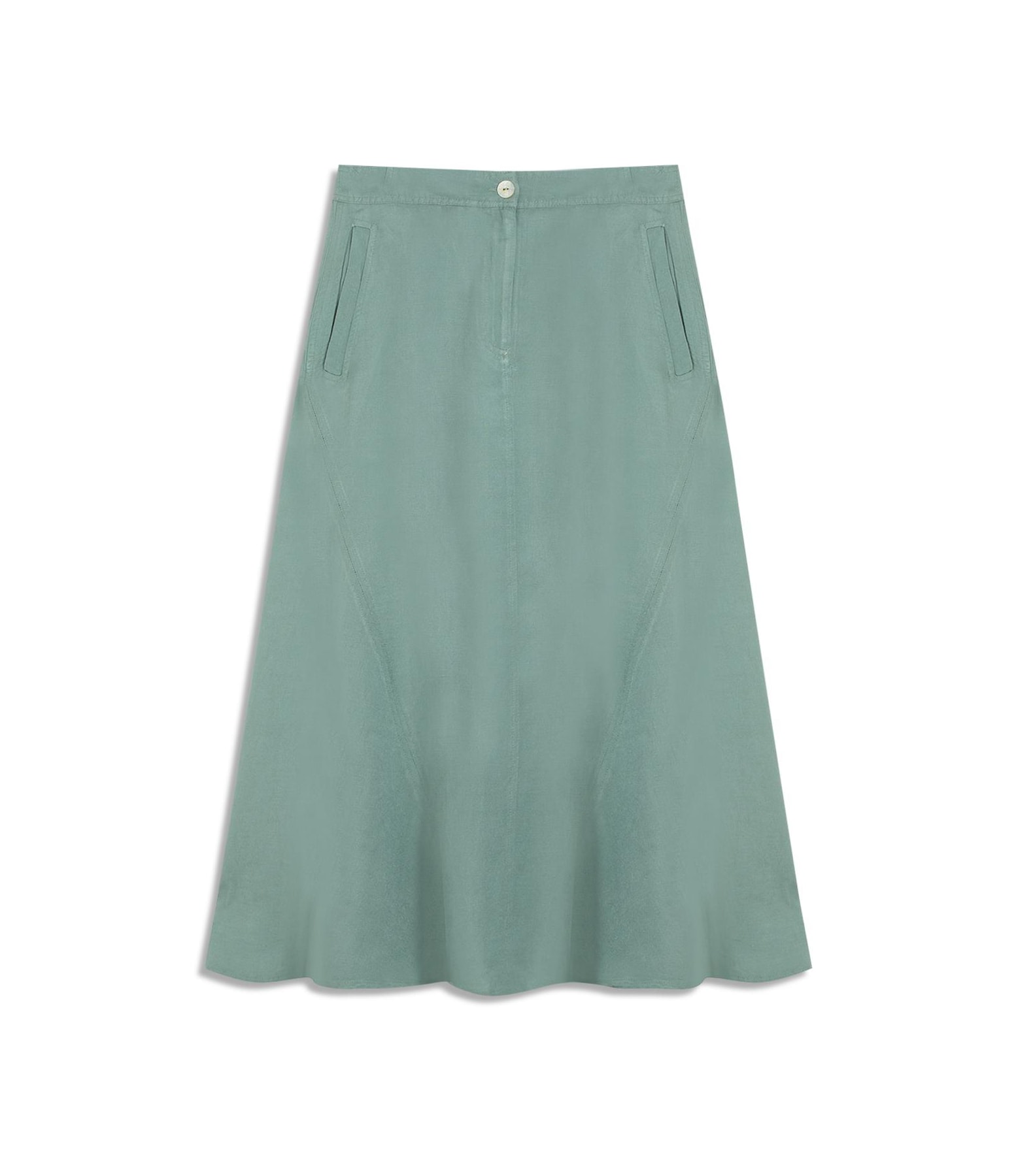 Saia Aias Linho Liso Verde Claro