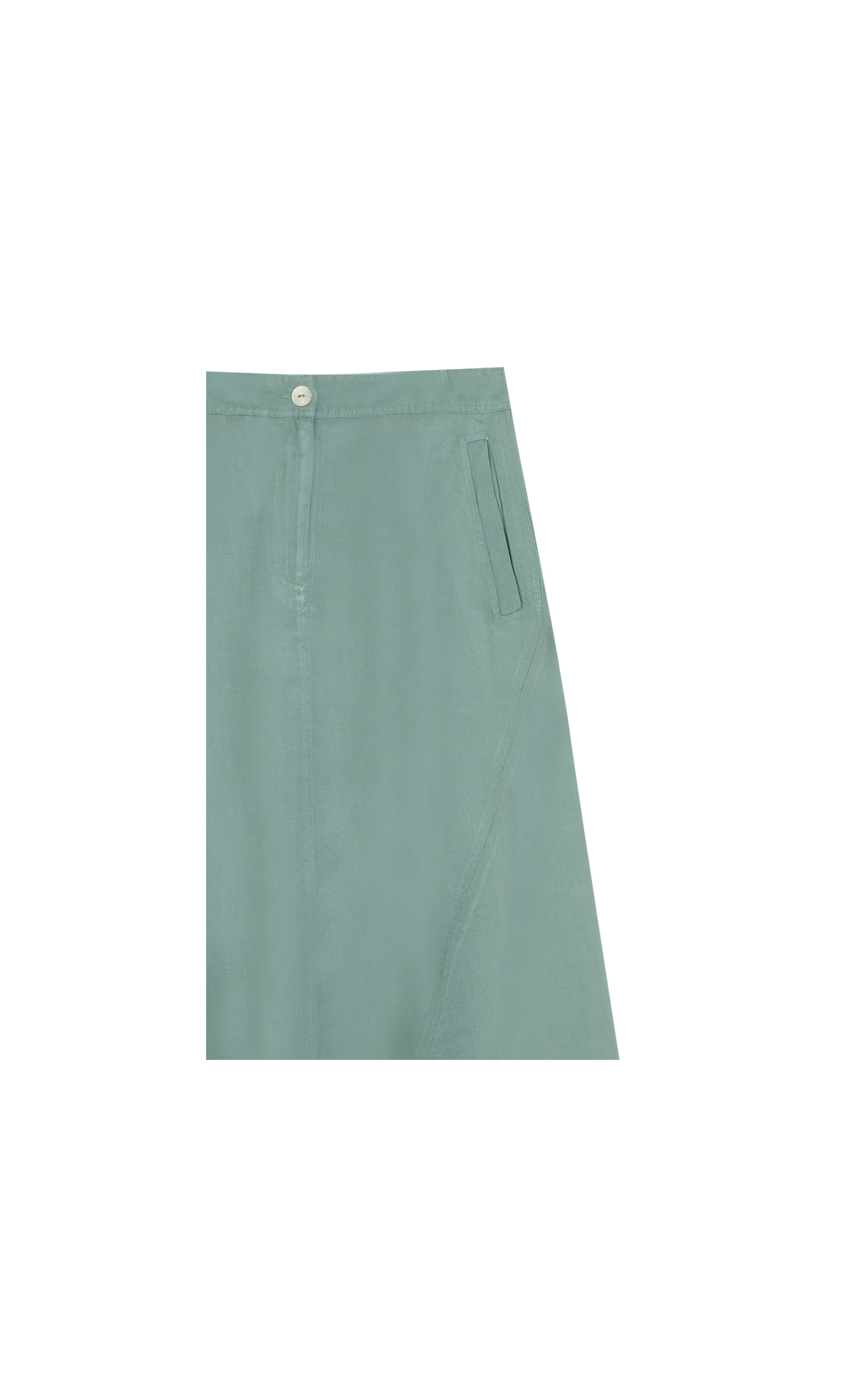 Saia Aias Linho Liso Verde Claro
