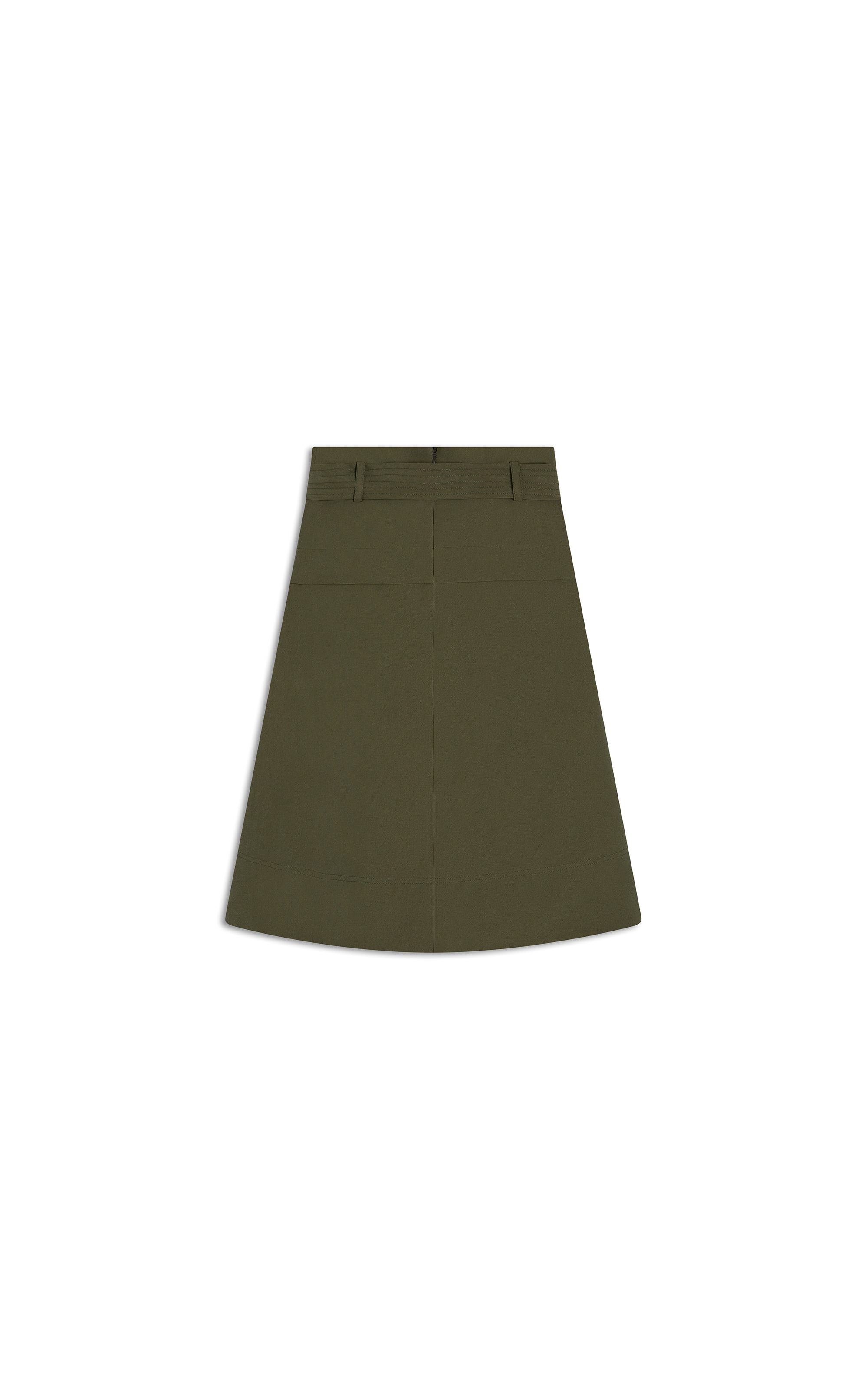  Saia Alana Linho Blend Liso Verde Army