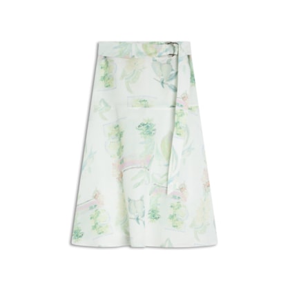 Saia Alina Lb Estampado Branco