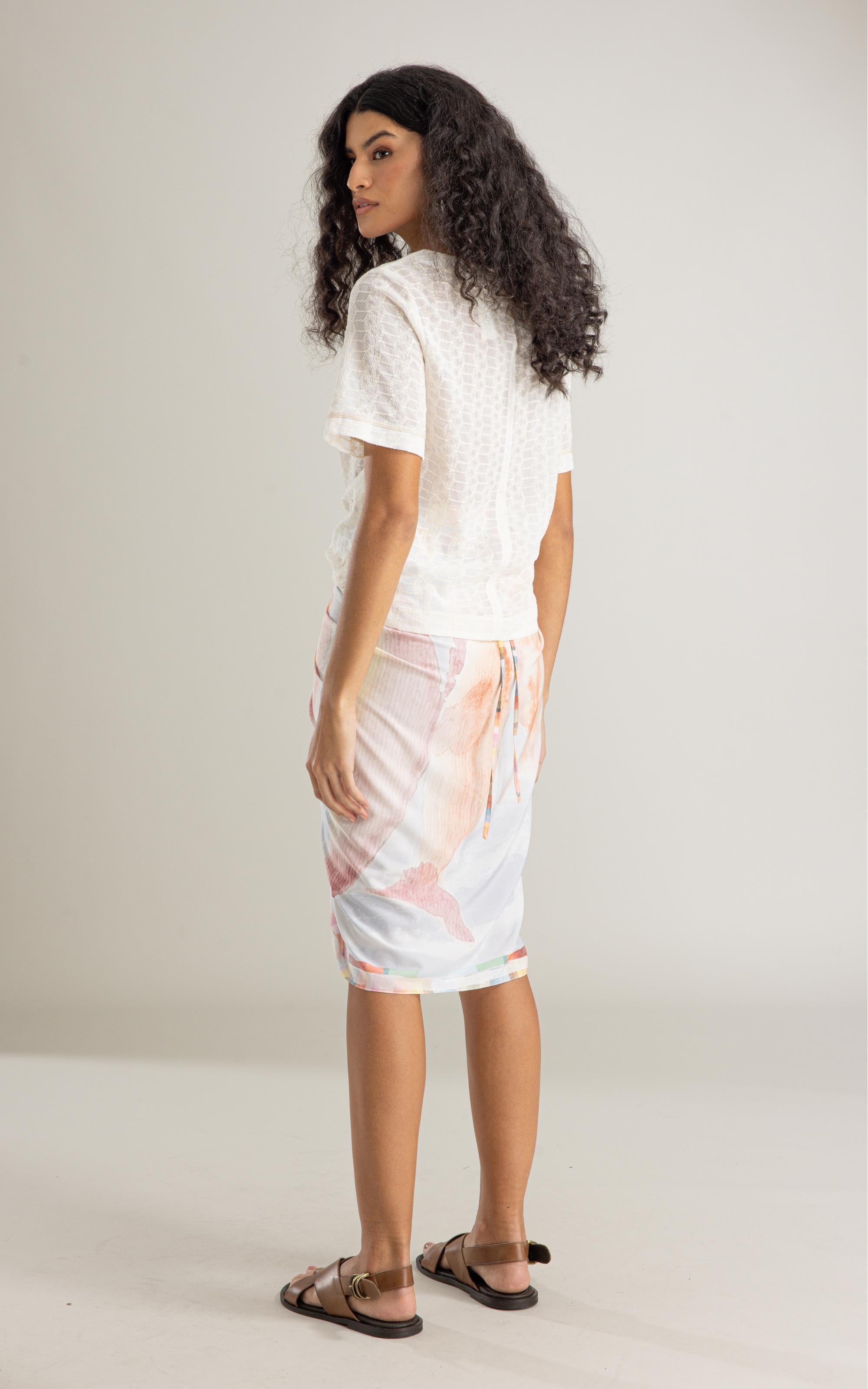 Saia Canga Oceana Est Peixes Azul Seco