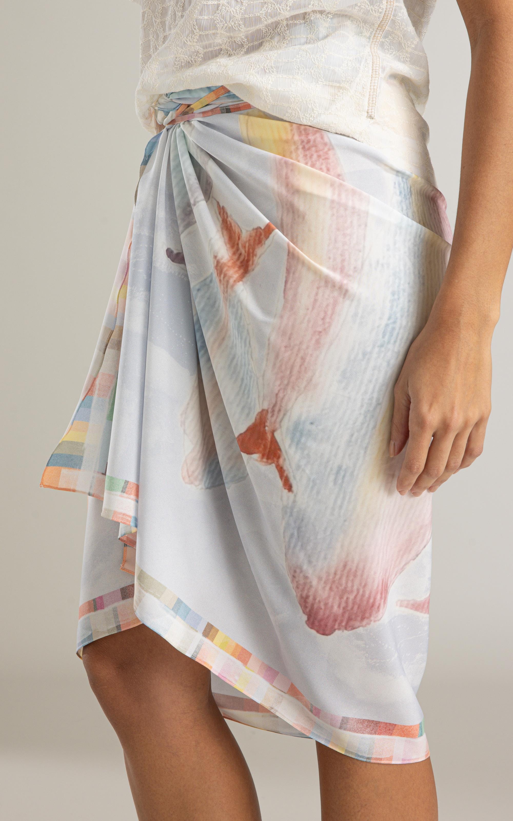 Saia Canga Oceana Est Peixes Azul Seco