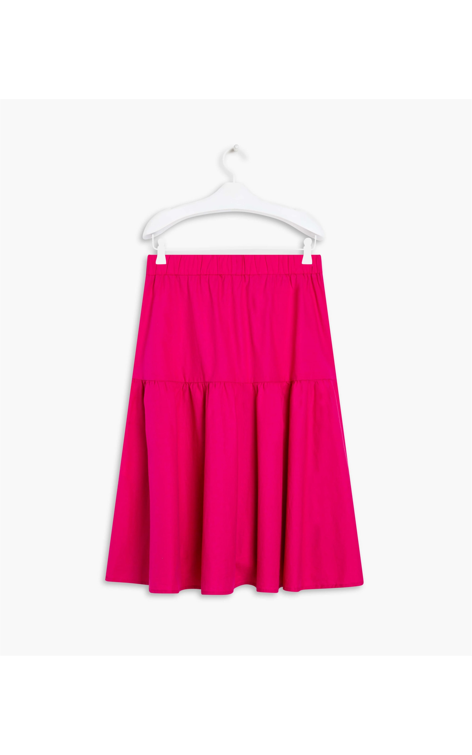 Saia Cantareira Algodao Liso Magenta