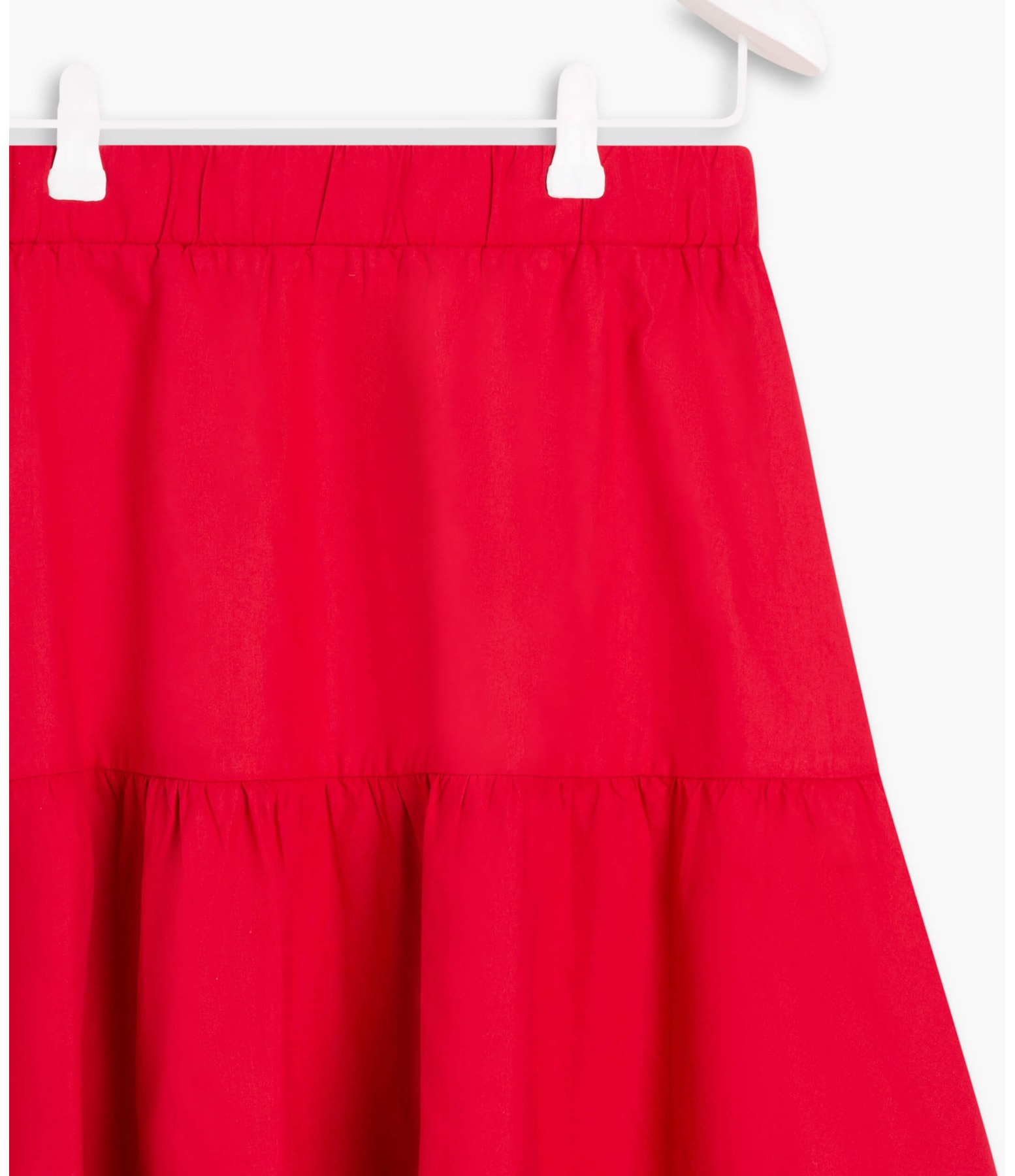 Saia Cantareira Algodao Liso Vermelho