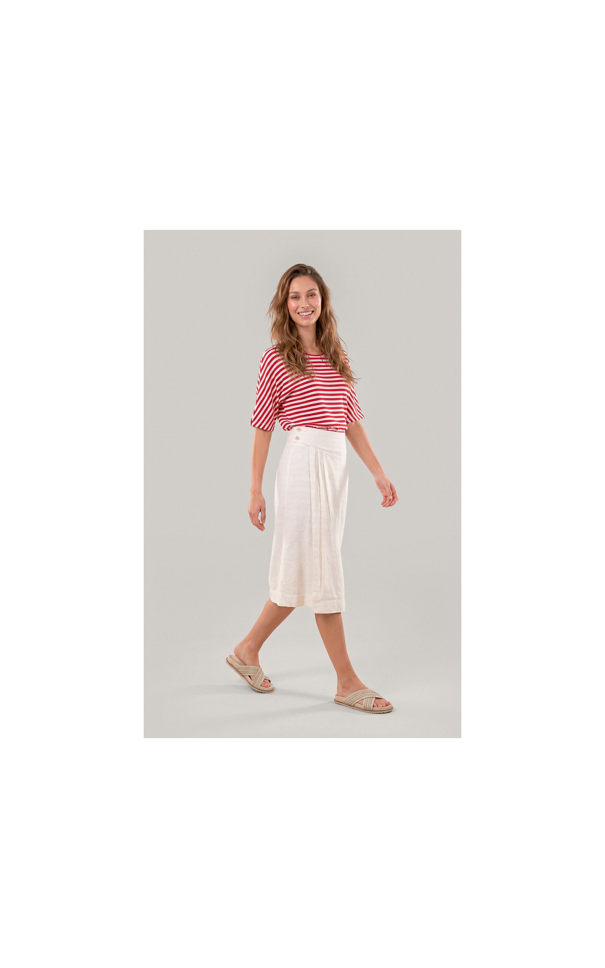 Saia Capodanno Coqueiros Bordada Off White