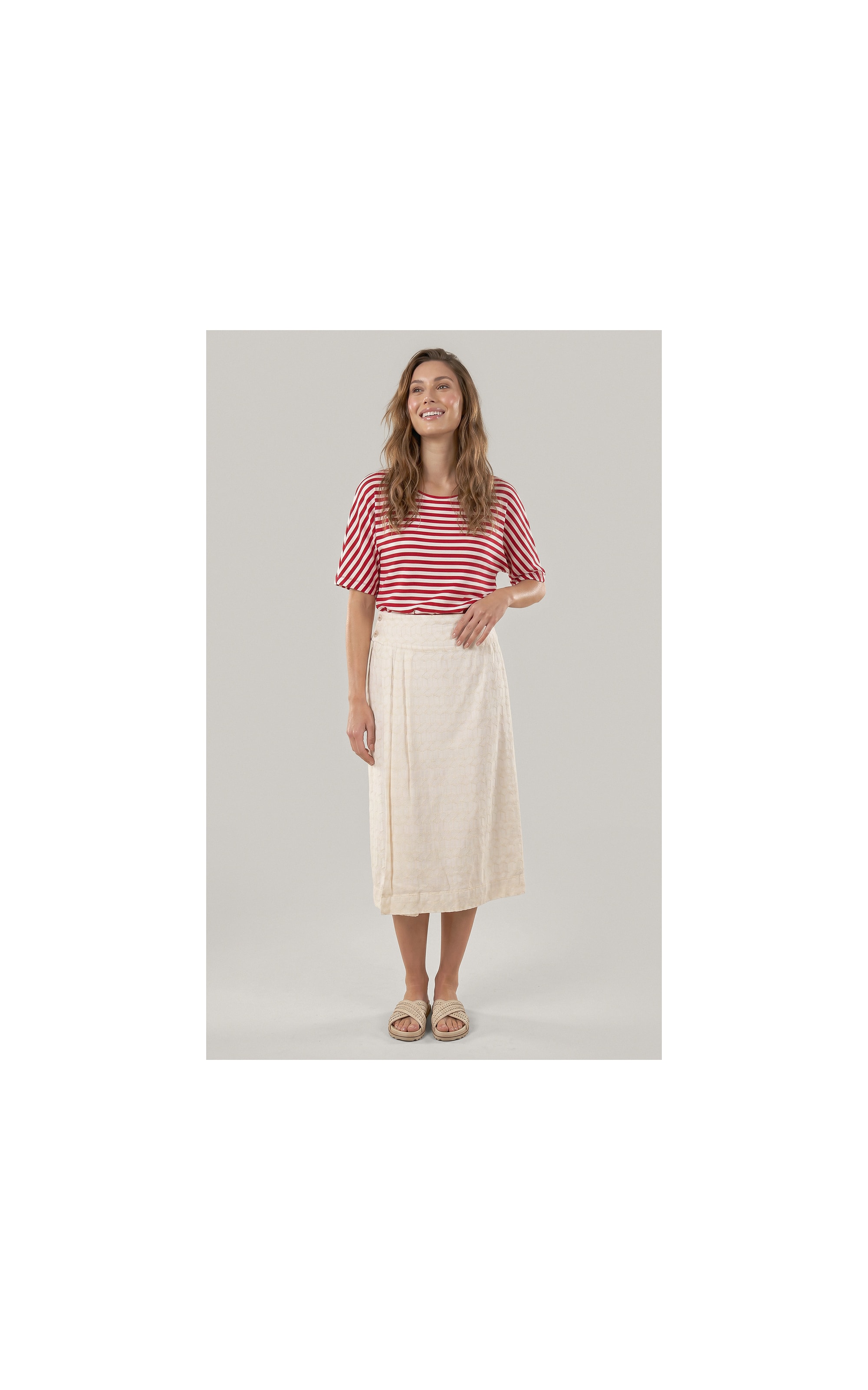 Saia Capodanno Coqueiros Bordada Off White