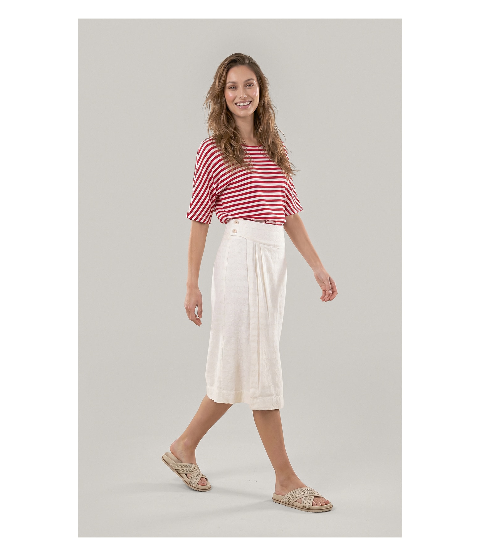 Saia Capodanno Coqueiros Bordada Off White