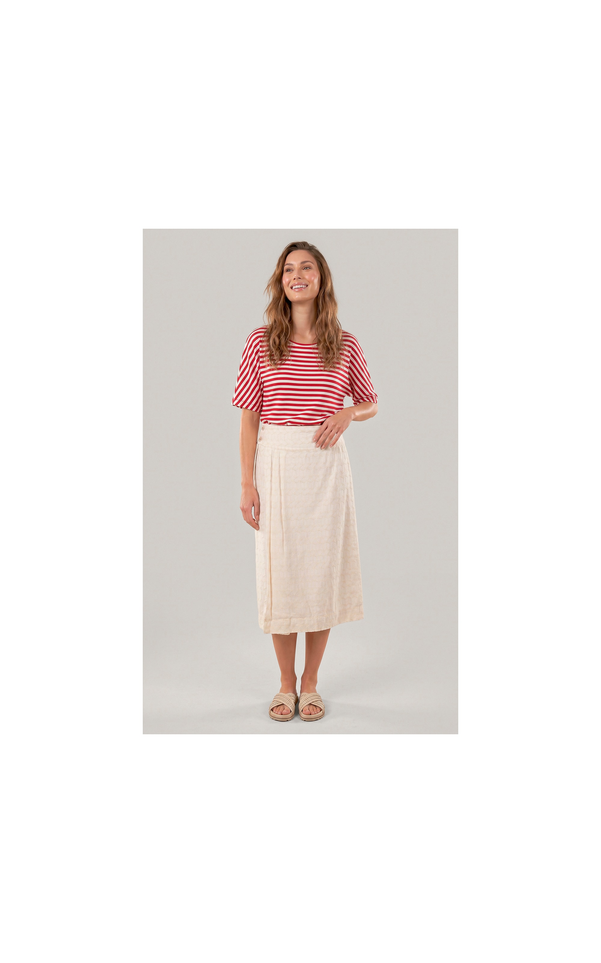Saia Capodanno Coqueiros Bordada Off White