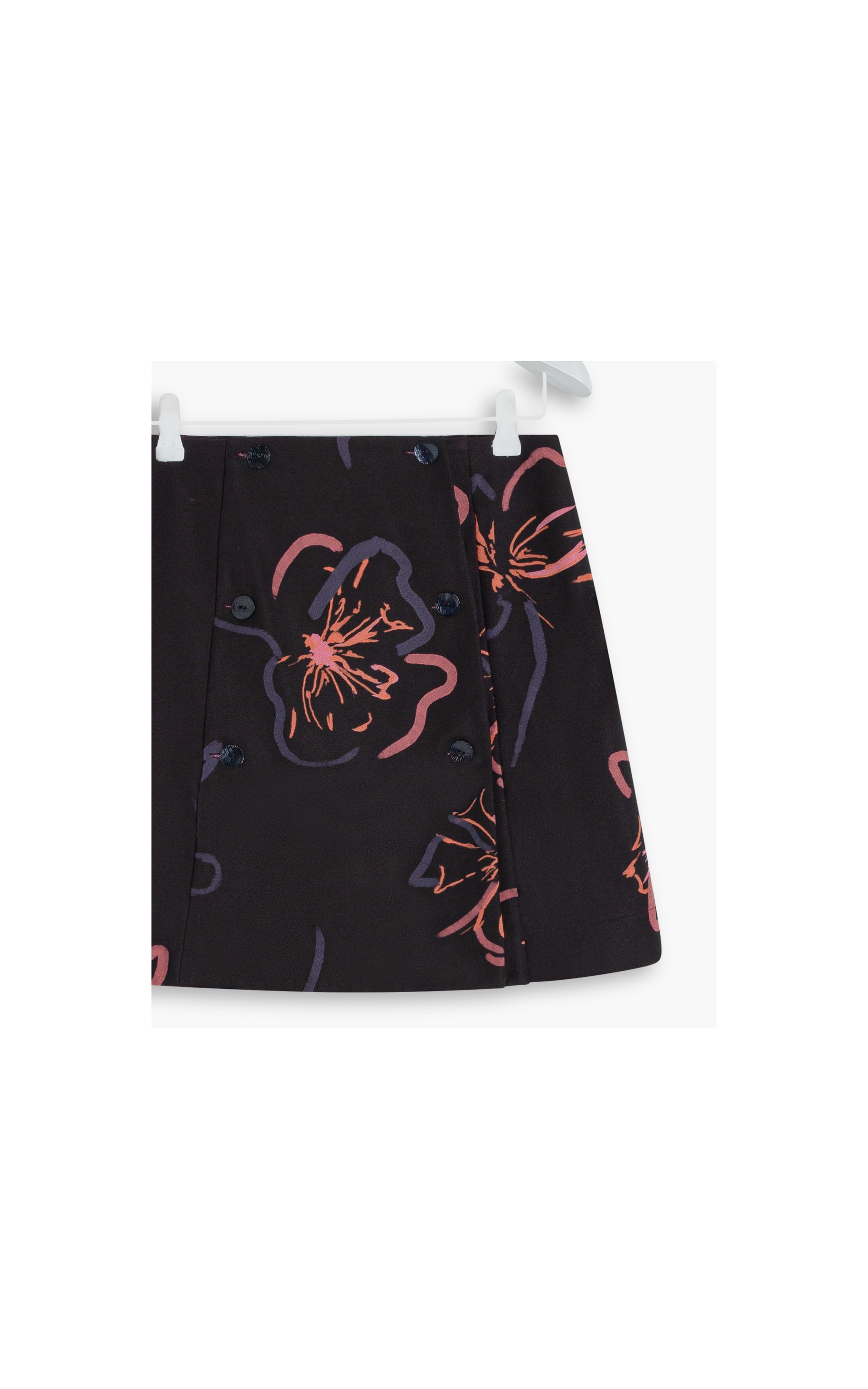 Saia Cher Est. Flores Danca Hortencia