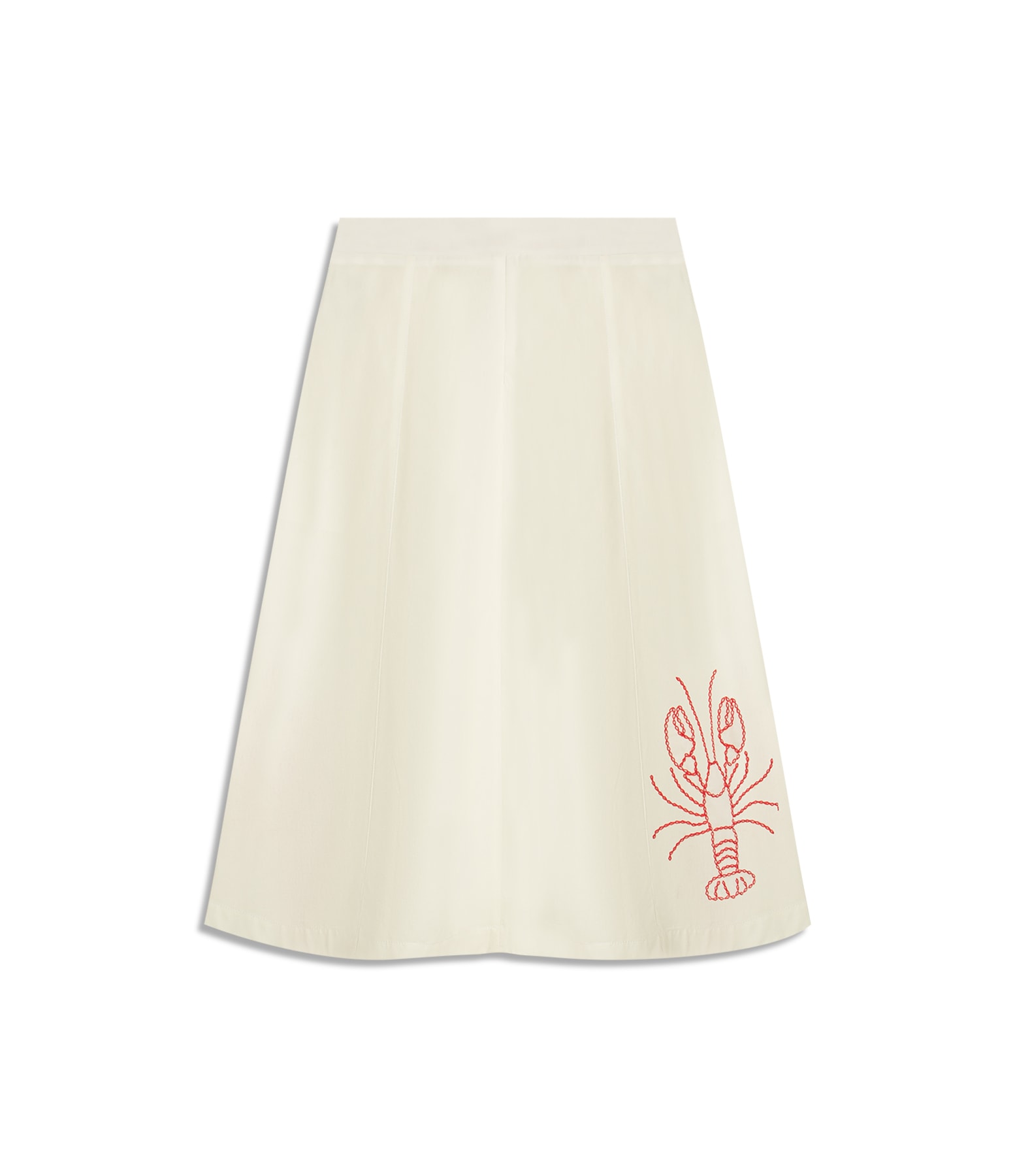 Saia Elsa Algodao Liso Branco