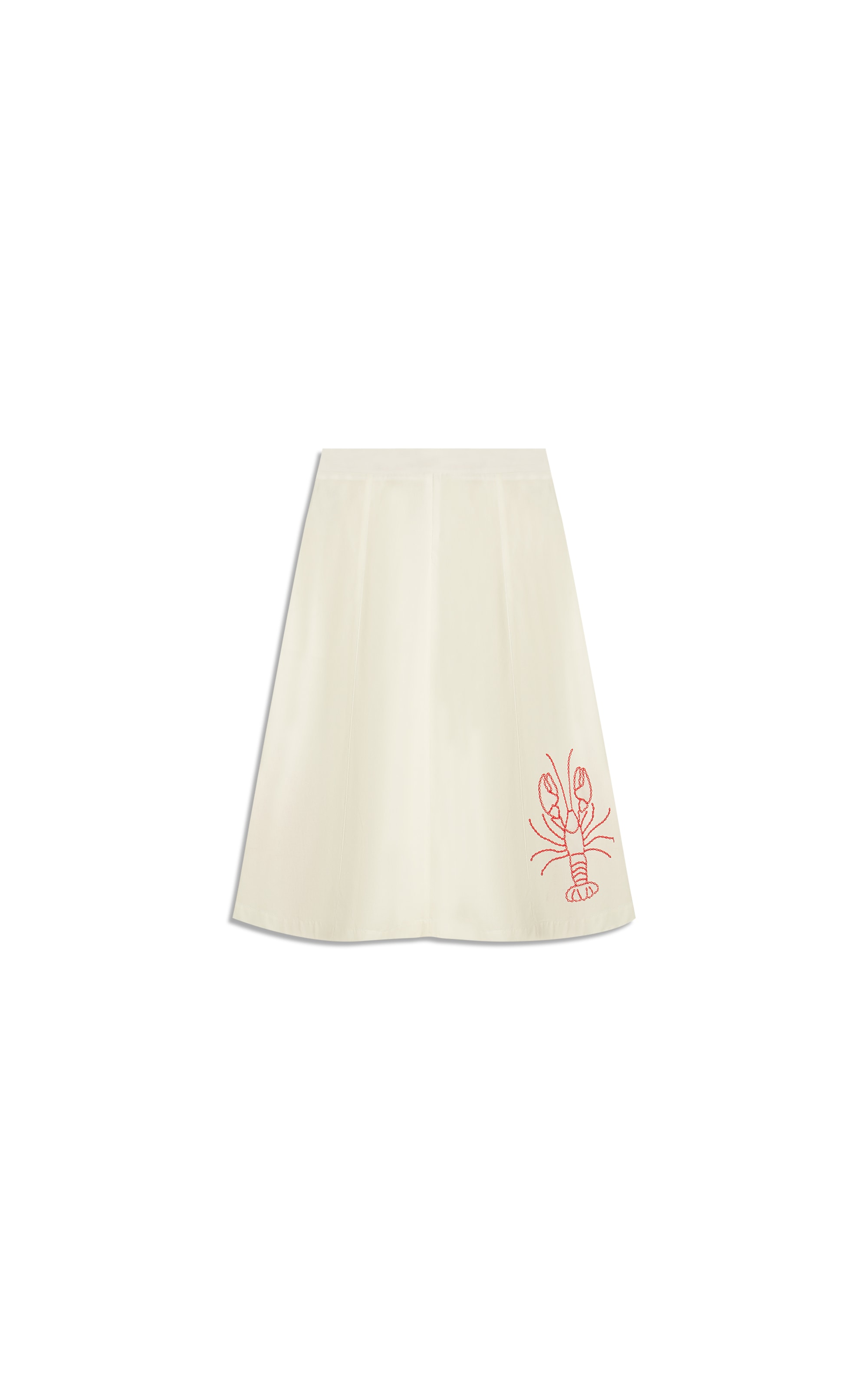 Saia Elsa Algodao Liso Branco