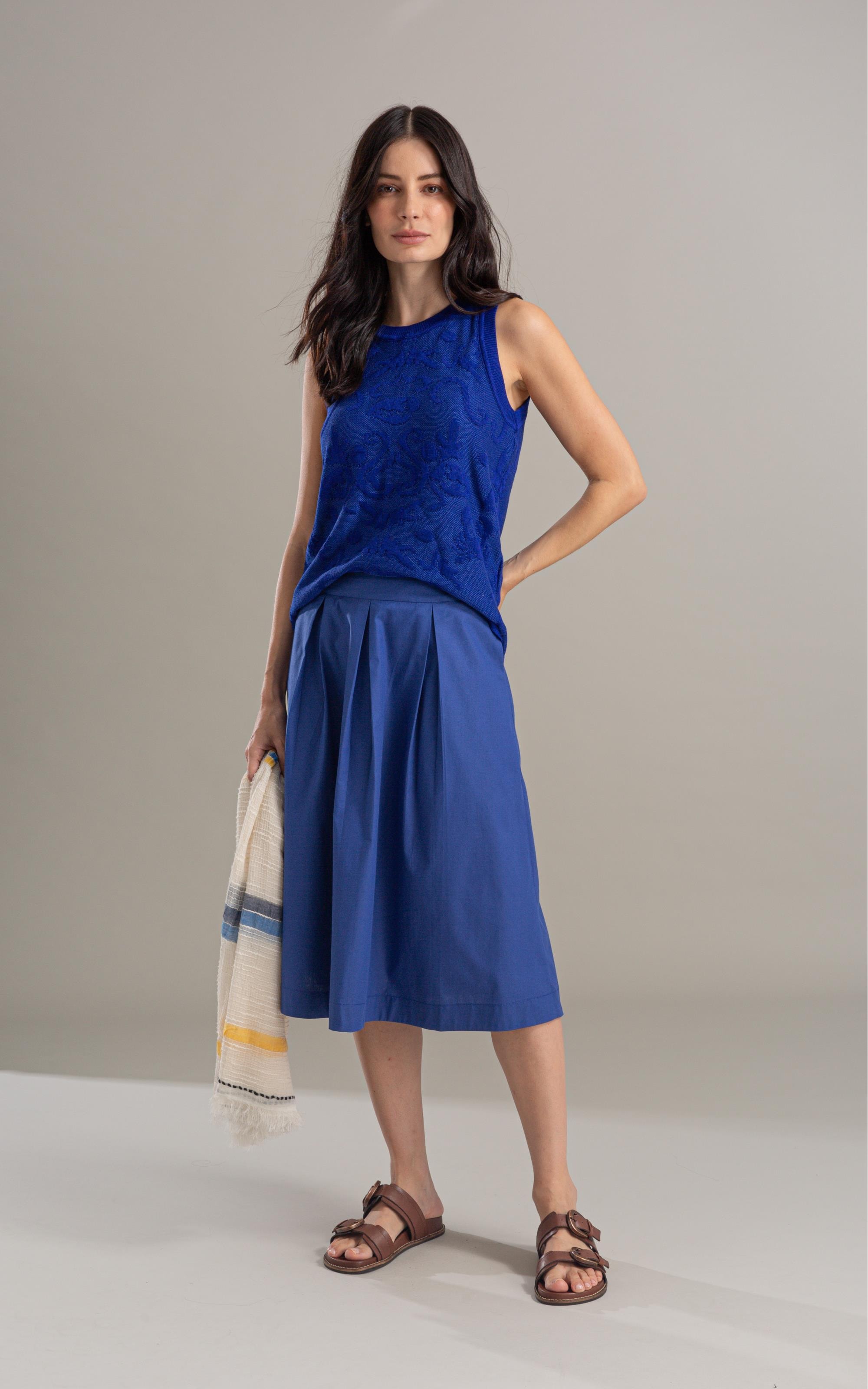 Saia Elsa Algodao Liso  Royal