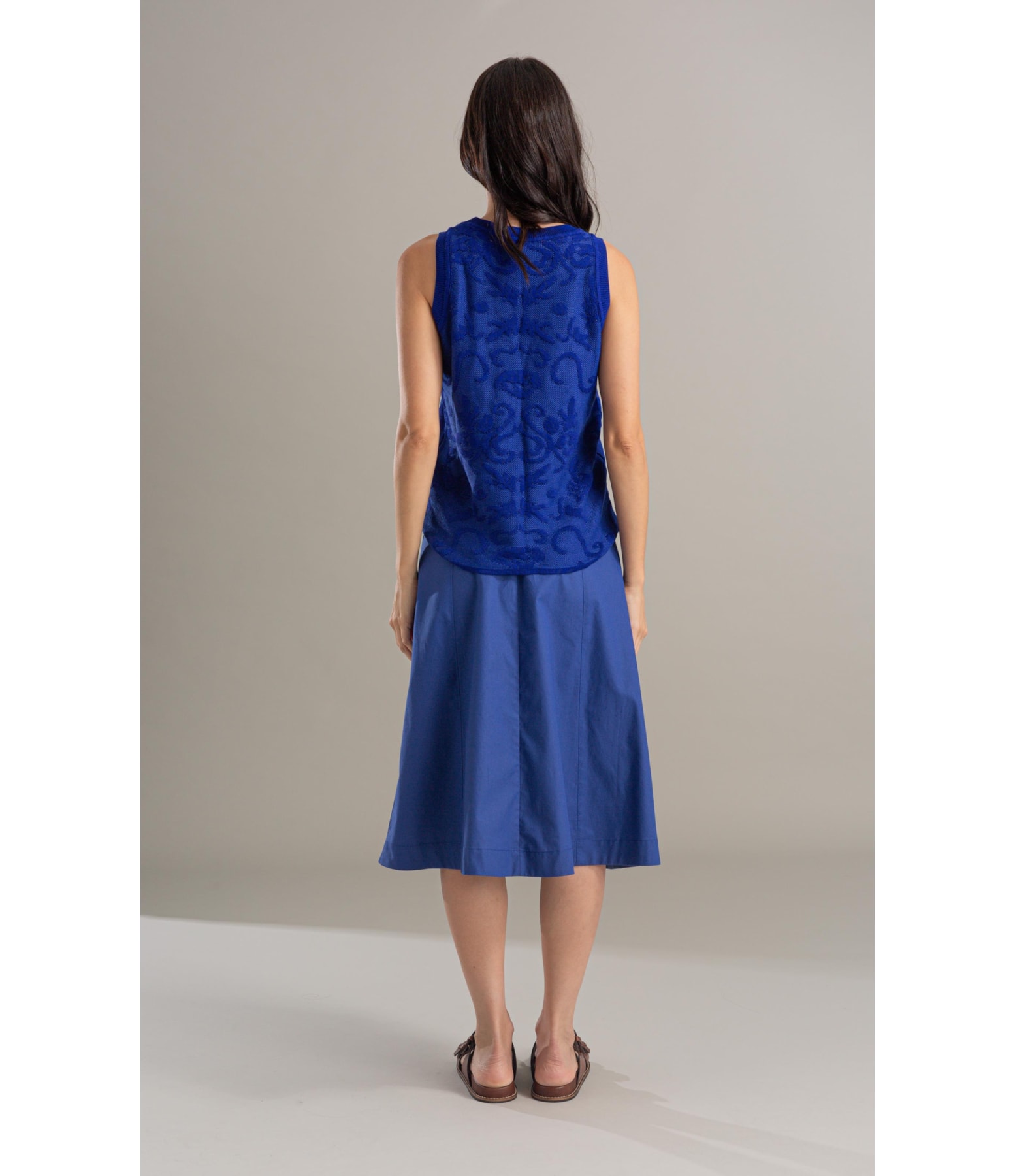 Saia Elsa Algodao Liso  Royal