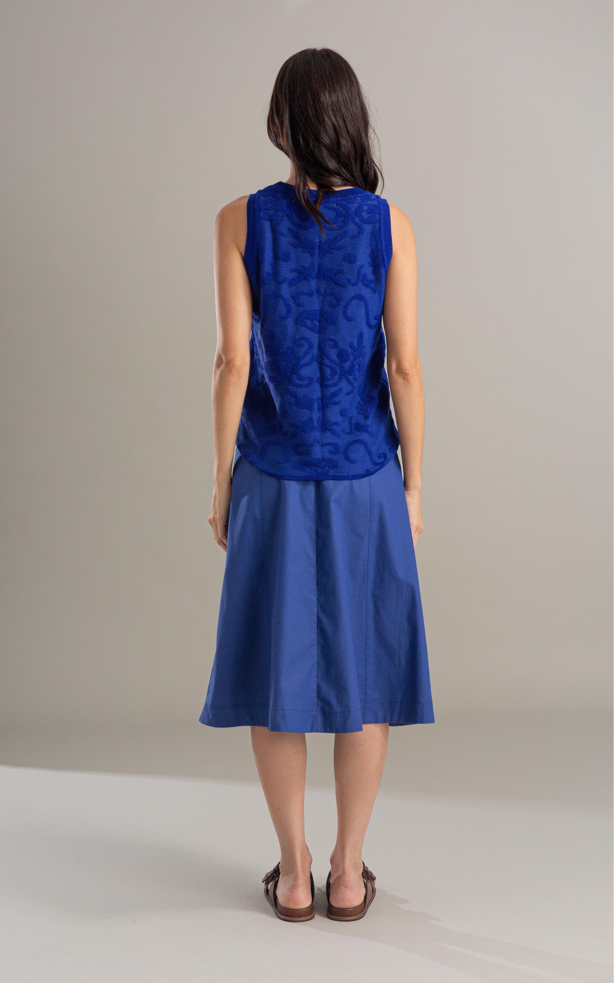 Saia Elsa Algodao Liso  Royal