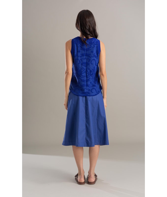 Saia Elsa Algodao Liso  Royal