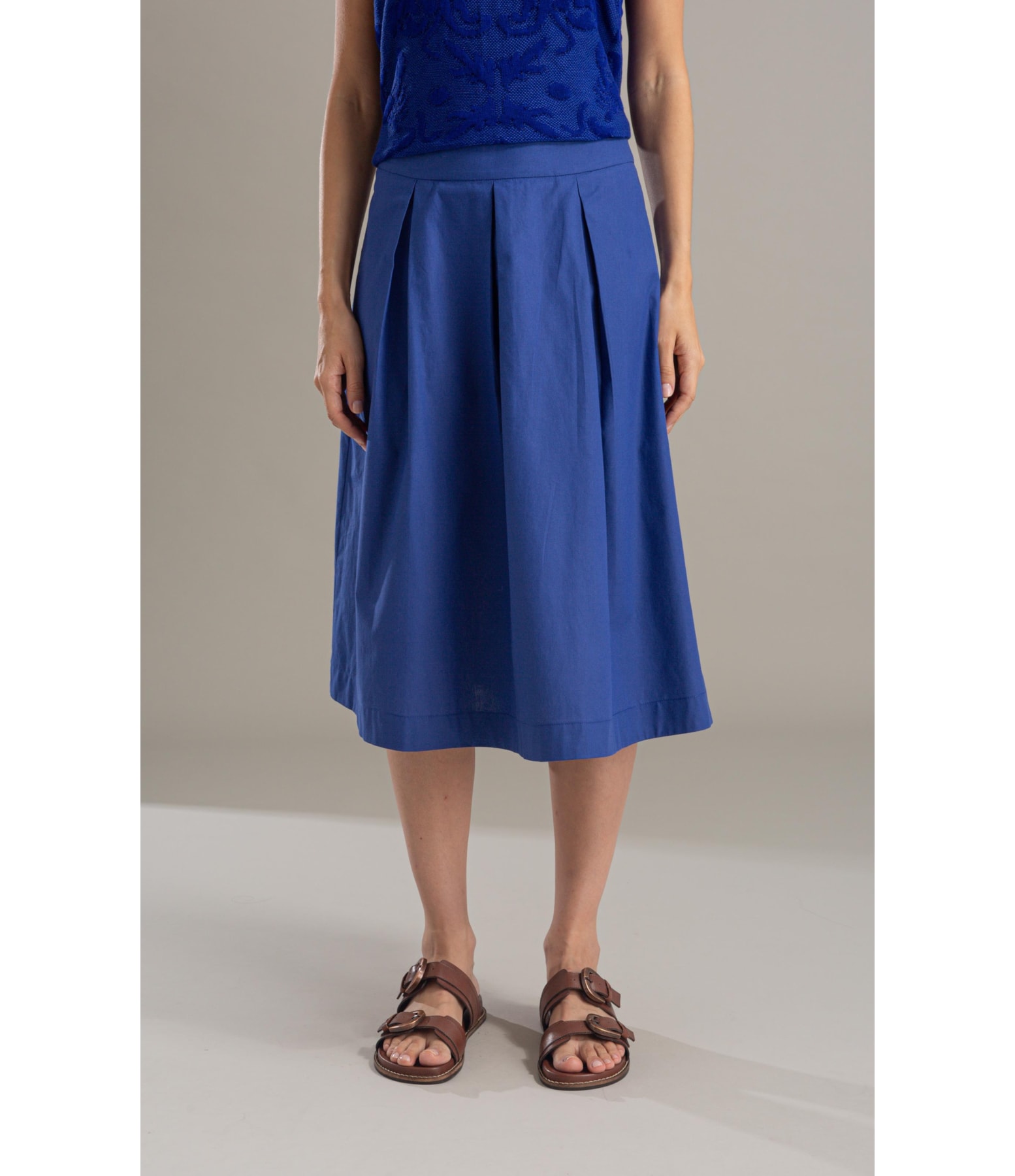 Saia Elsa Algodao Liso  Royal