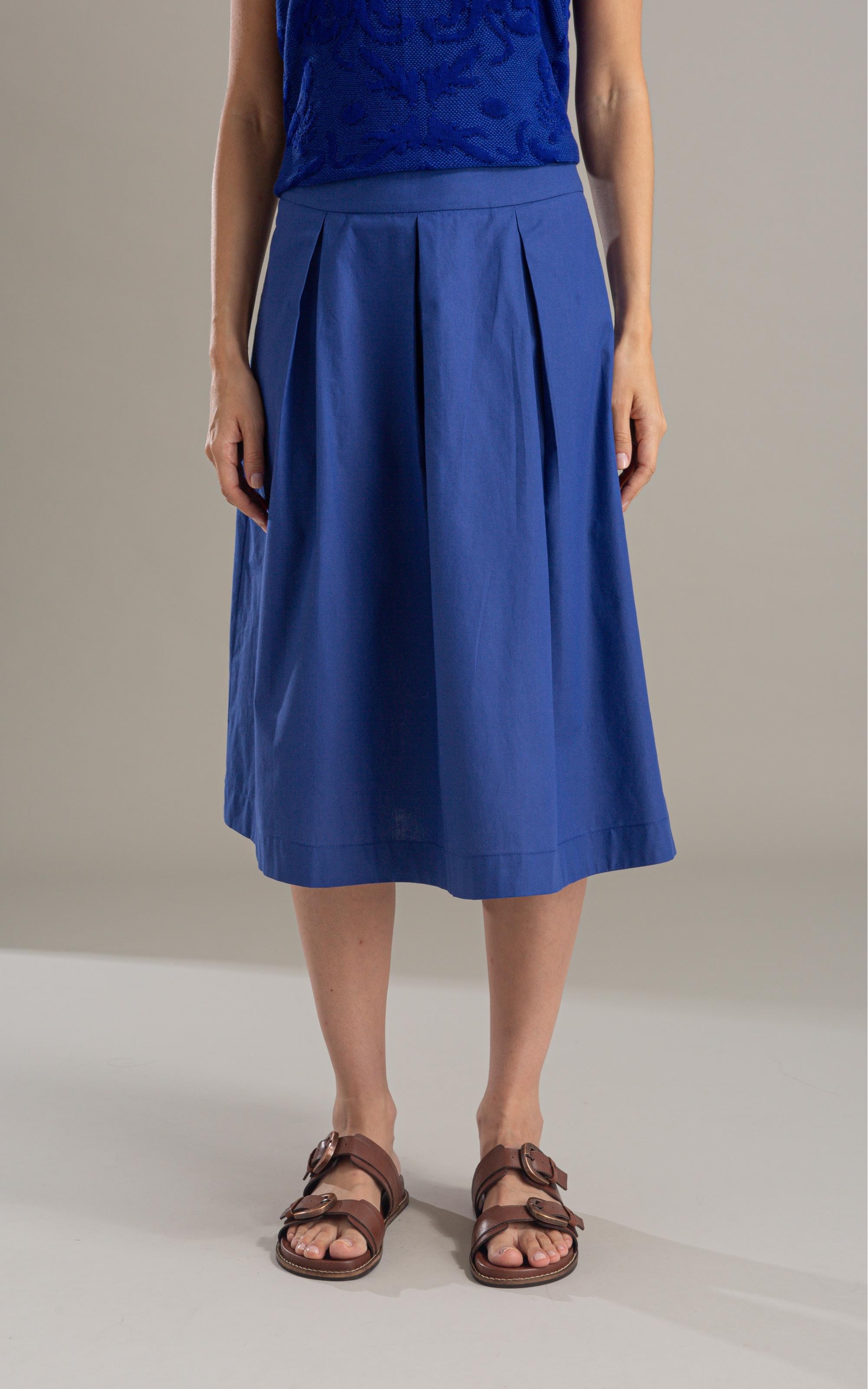 Saia Elsa Algodao Liso  Royal