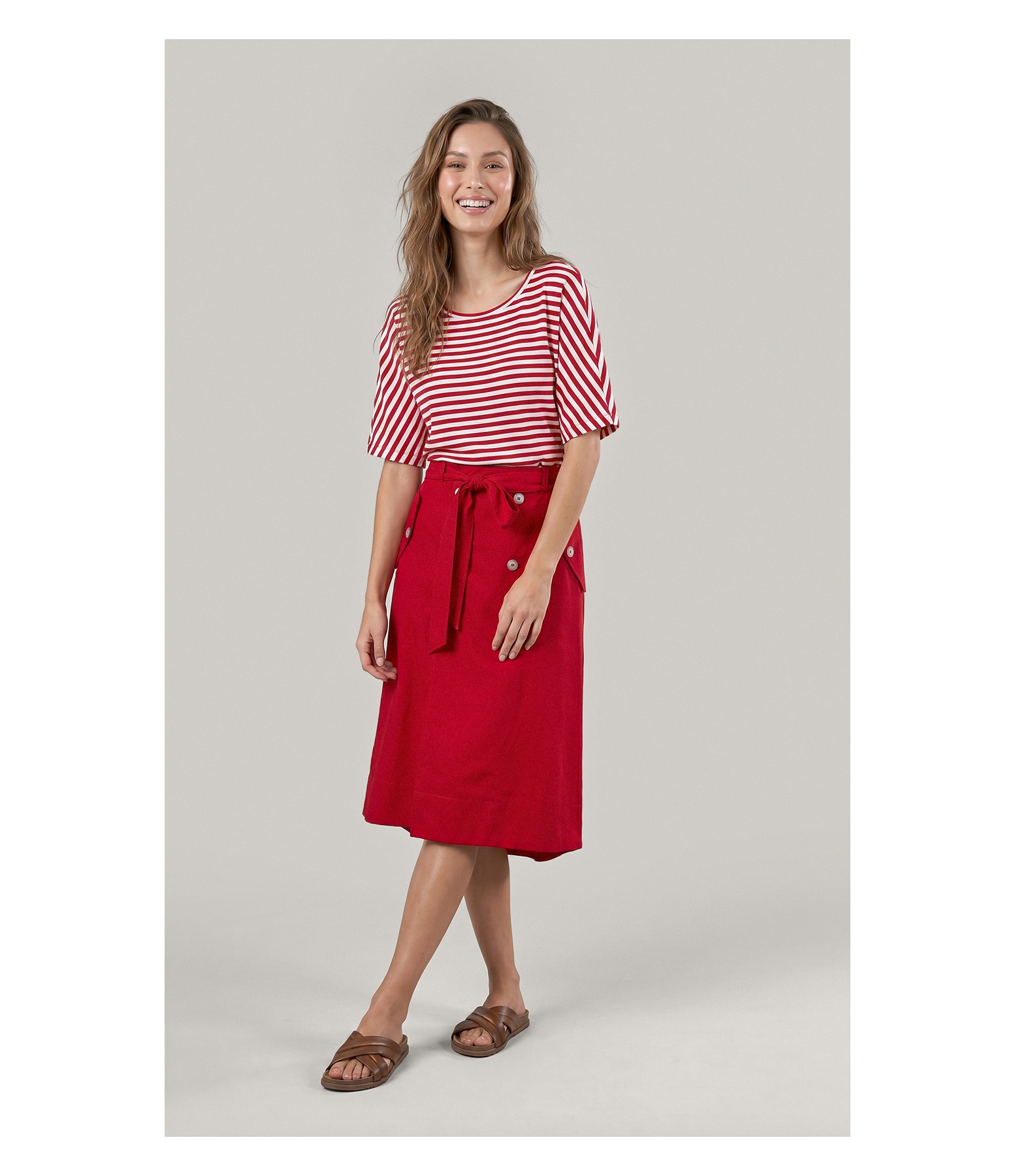 Saia Forli Lb Liso Vermelho Vivo