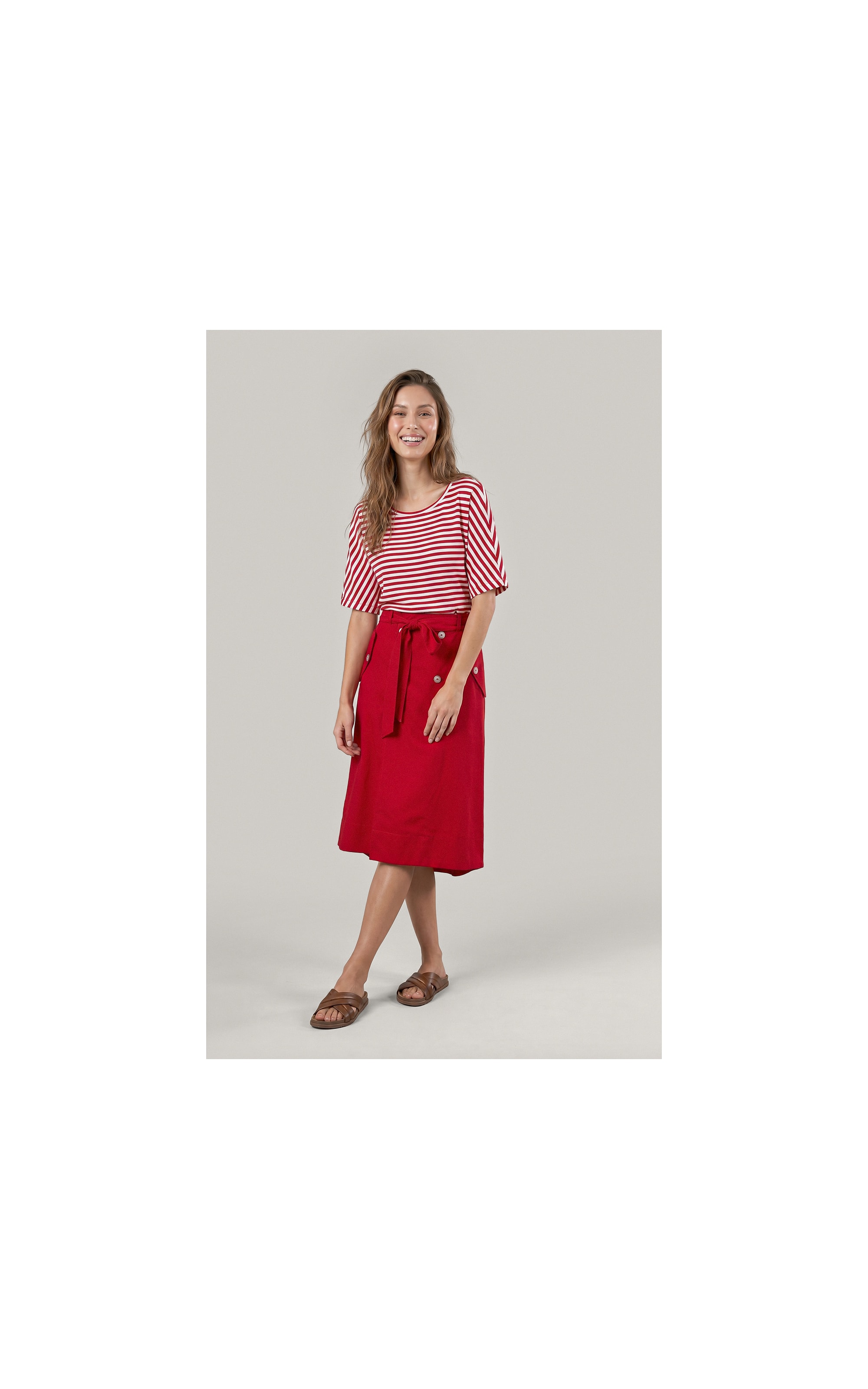 Saia Forli Lb Liso Vermelho Vivo