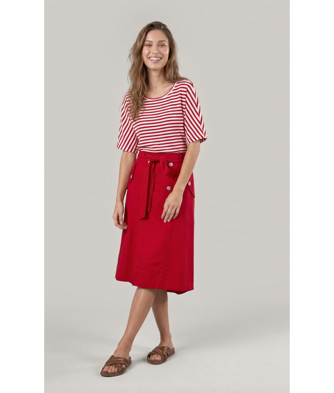 Saia Forli Lb Liso Vermelho Vivo